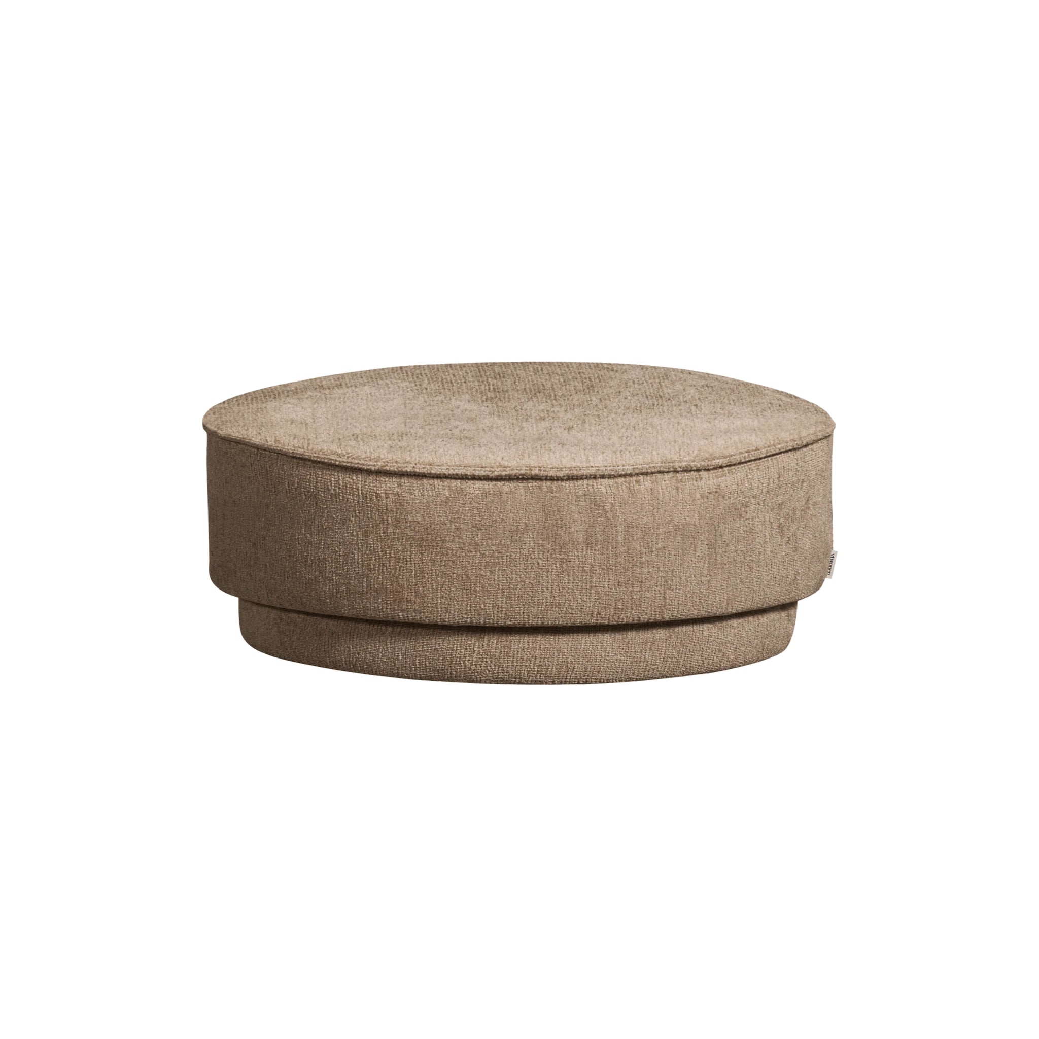 Shop op shop.vtwonen.nl: vtwonen poef Pearl, chenille, mud melange, 80x28 cm (Øxh) € 199,-.  vtwonen