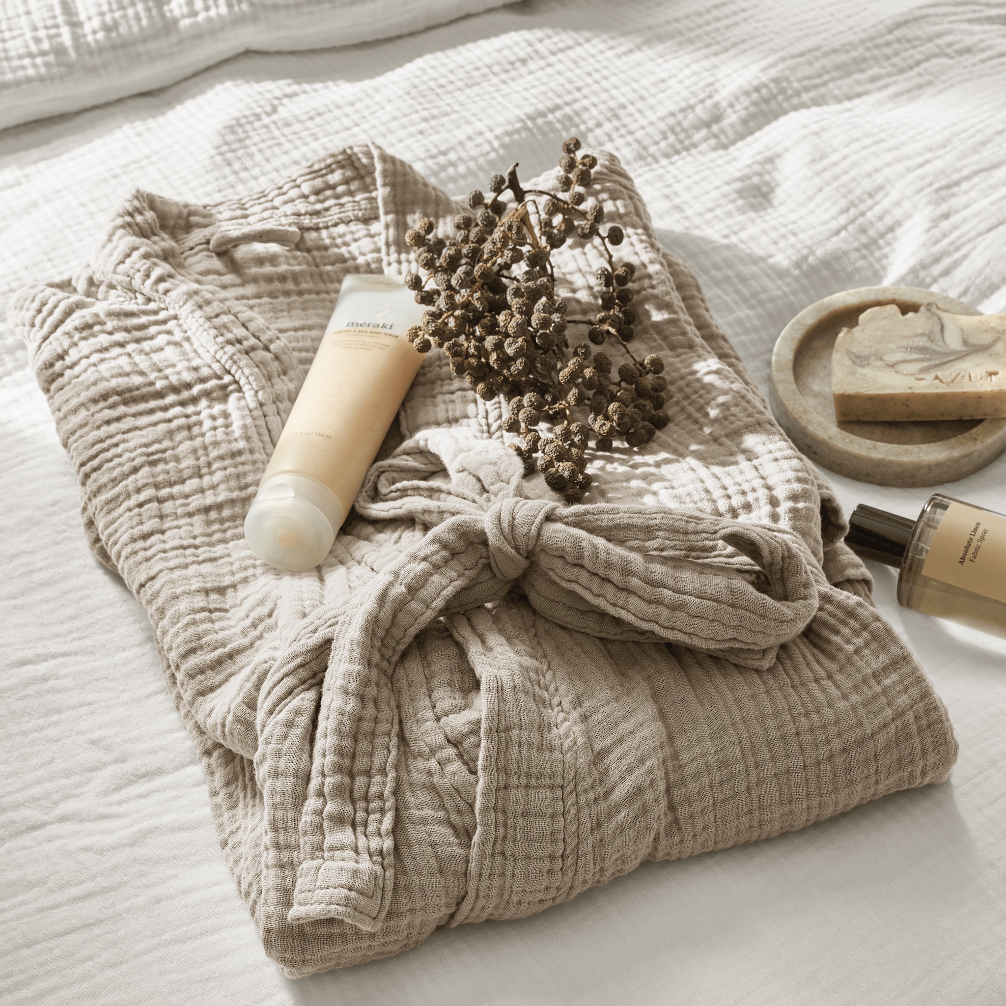 vtwonen badjas gentle embrace met korting
