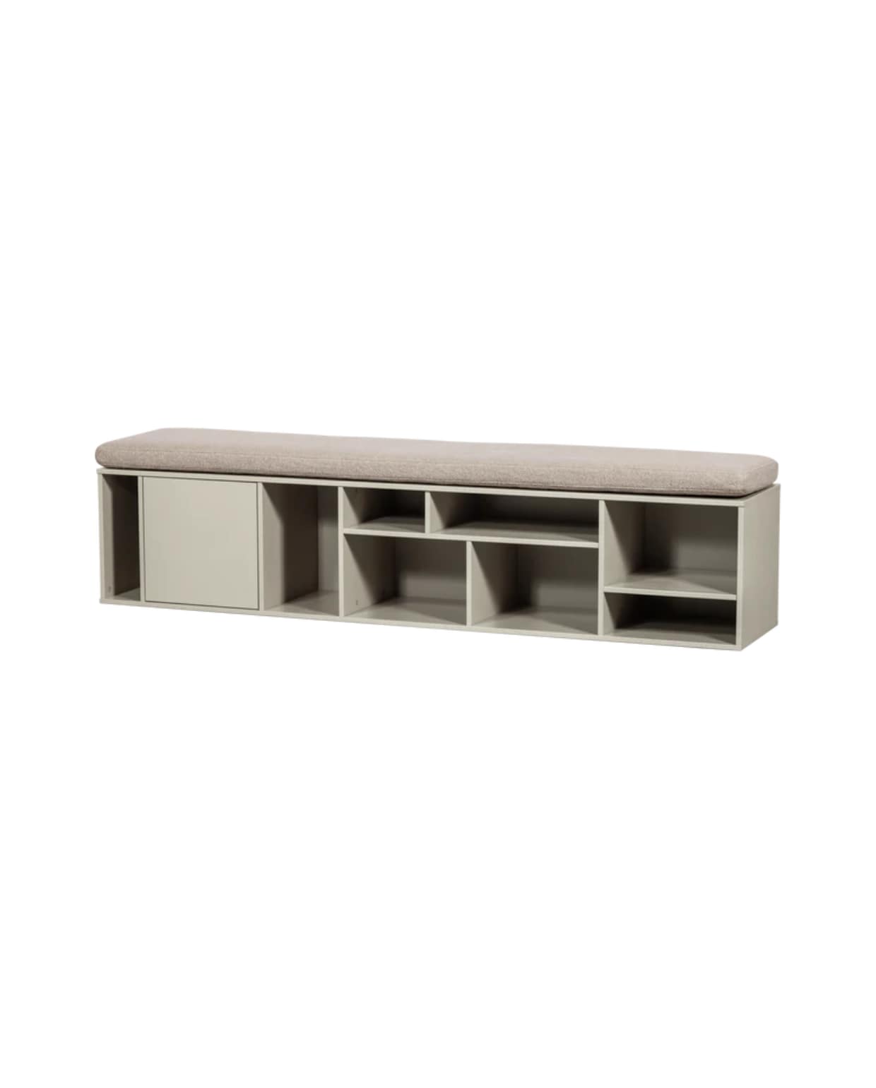 Shop op shop.vtwonen.nl: vtwonen letterba(n)k XL, grenen, dust, 194x40x40 cm (bxdxh) € 579,-. Ook verkrijgbaar zonder zitkussen.  vtwonen