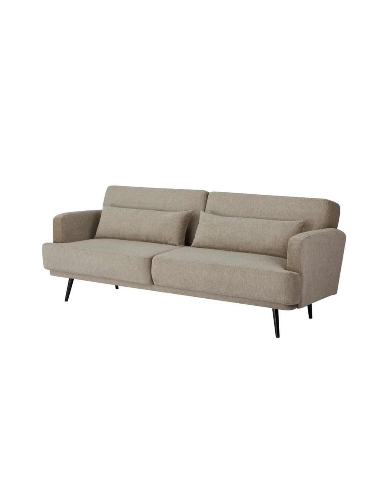 Shop op shop.vtwonen.nl: Giga Meubel slaapbank Sylke, metaal en stof, taupe, 215x86x83 cm (bxdxh) € 539,-. Ook verkrijgbaar in beige.  Giga Meubel