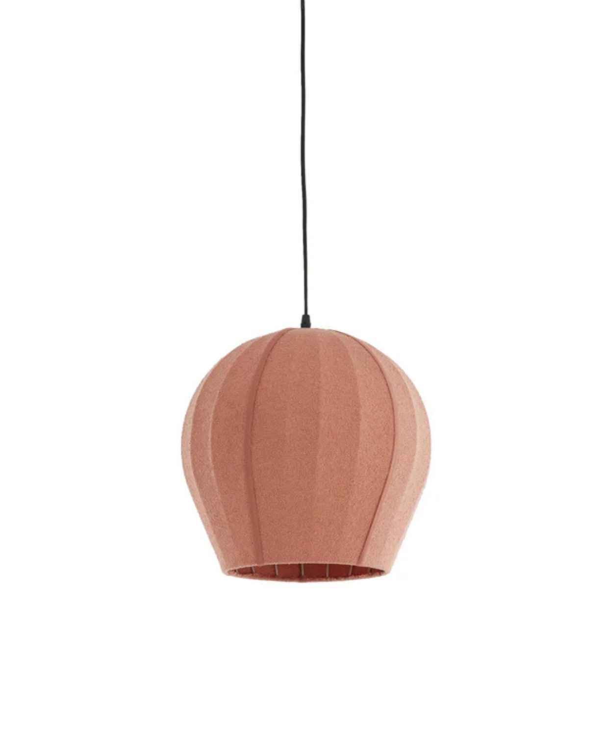 Shop via shop.vtwonen.nl: Light & Living hanglamp Zagori, textiel, rood, 35x33 cm (Øxh) € 109,-.  Light & Living