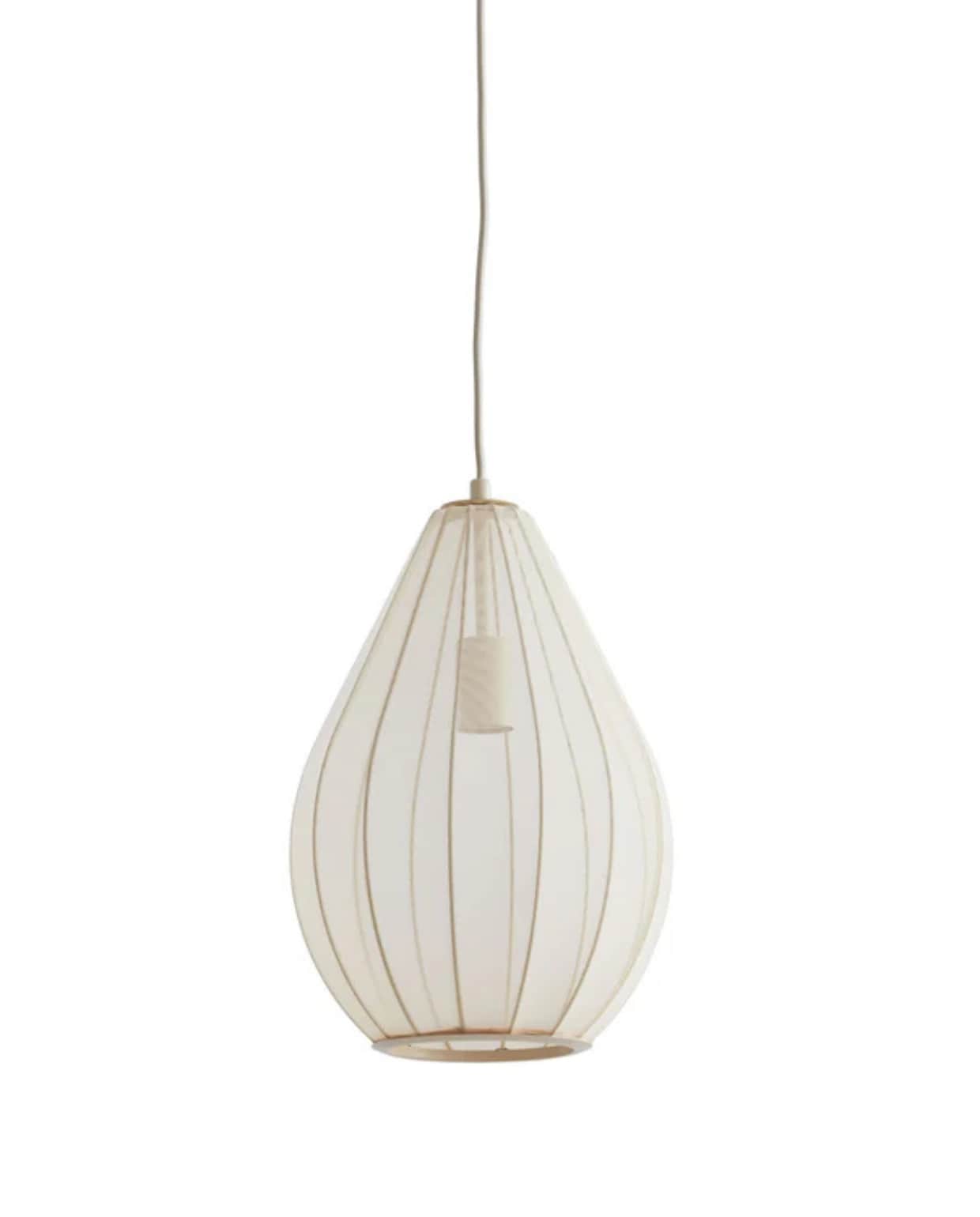 Shop via shop.vtwonen.nl: Light & Living hanglamp Itela, textiel, bruin, 28x40 cm (Øxh) € 99,99. Light & Living