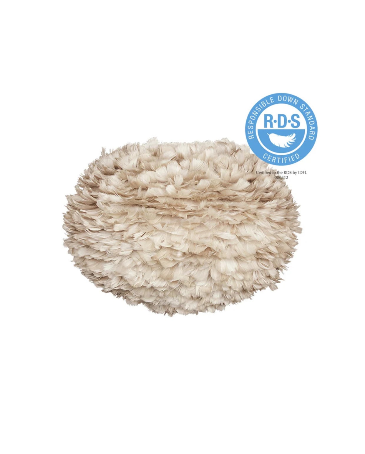 Shop via shop.vtwonen.nl: Umage hanglamp Eos Large, ganzenveren, light brown, 65x40 cm (Øxh) € 345,95.

 Umage