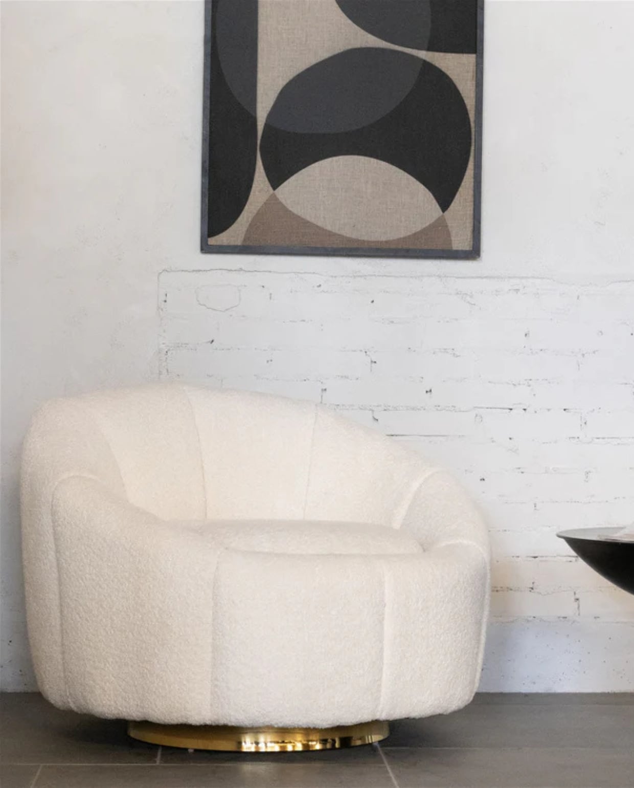 Shop via shop.vtwonen.nl: Fauteuil Florine, bouclé, wit, 95x83x69 cm (lxbxh) € 334,-. Giga Meubel