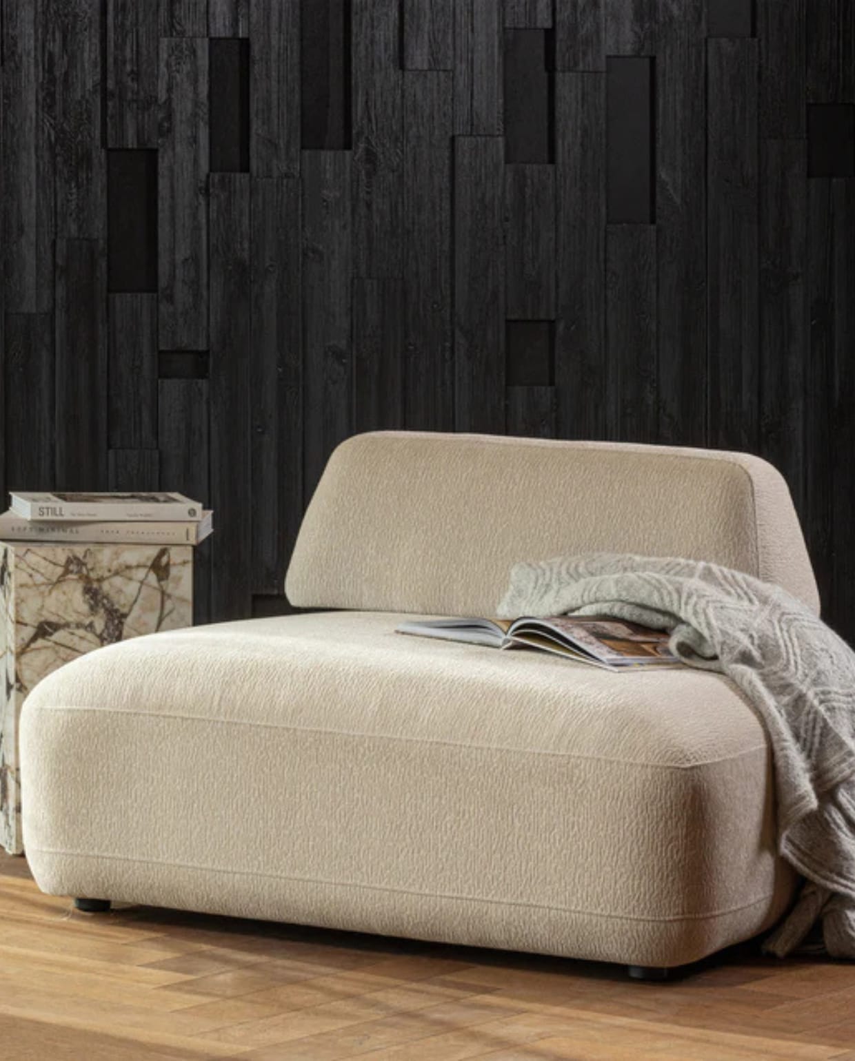 Shop via shop.vtwonen.nl: Woood fauteuil Sterck, polyester, zand, 100x116x70 cm (bxdxh) € 499,-. Woood