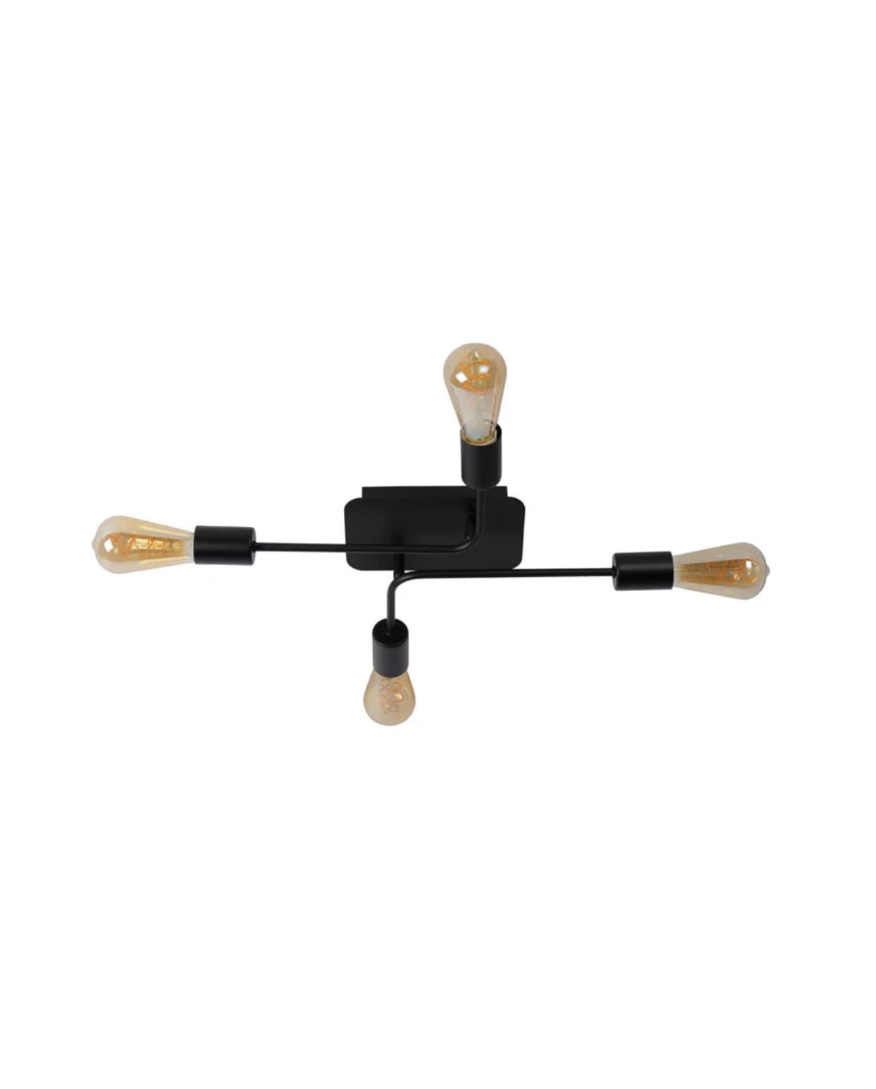 Shop op shop.vtwonen.nl: Lucide plafonnière Lester, metaal, zwart, 51x39x9 cm (lxbxh) € 53,95. Lucide