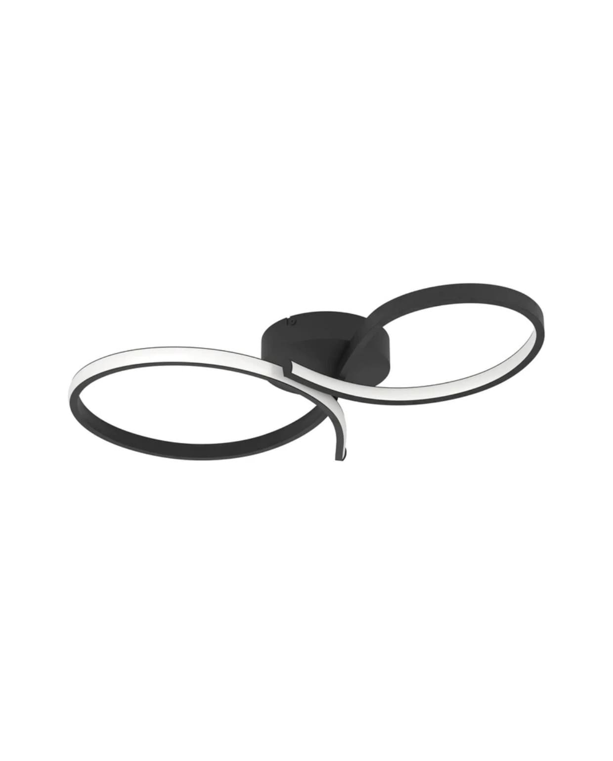 Shop op shop.vtwonen.nl: Eglo plafondlamp Serpins, aluminium, zwart-wit, 60x34x7,5 cm (lxbxh) € 89,95.  Eglo