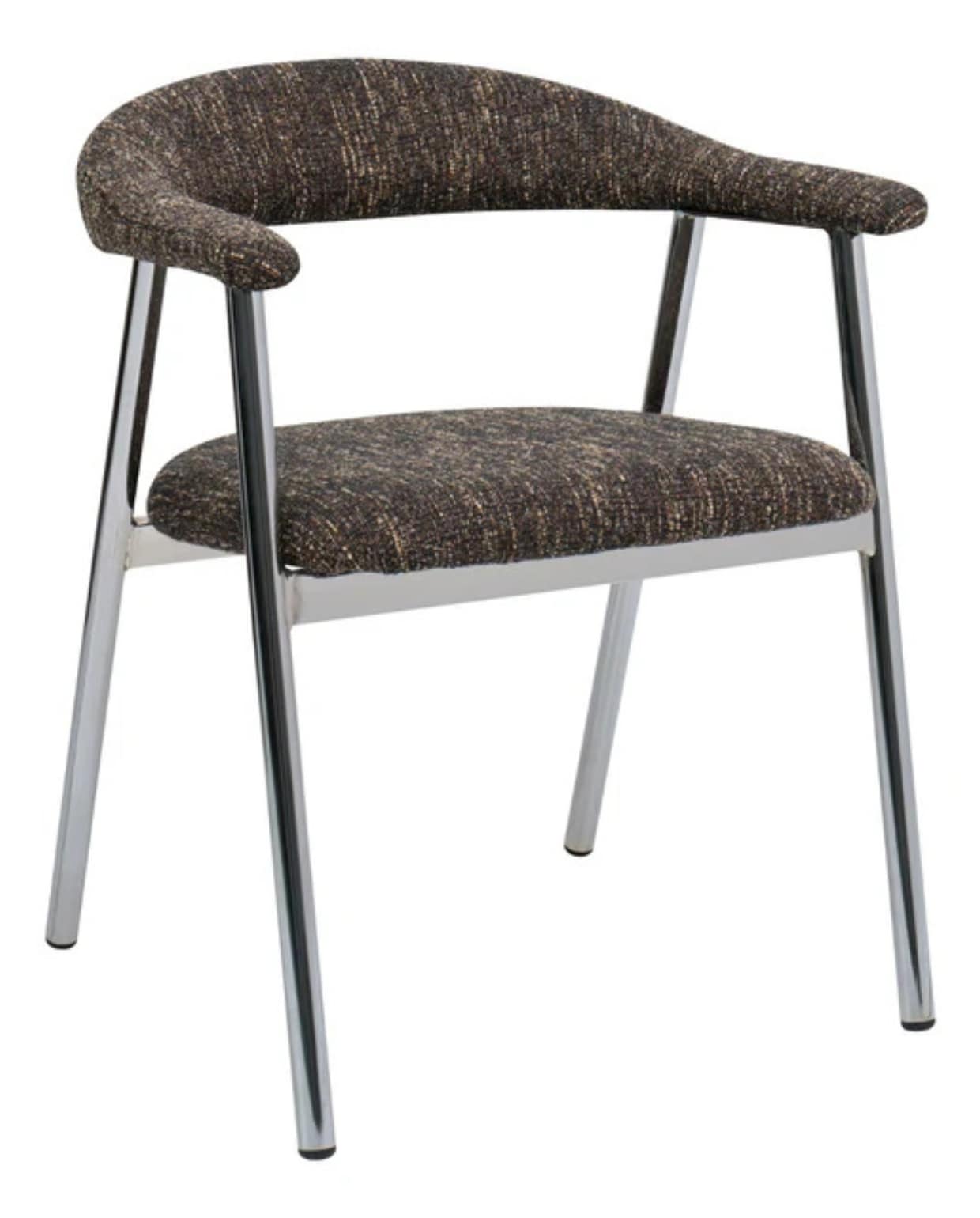 Shop op shop.vtwonen.nl: Déja Living eetkamerstoel Sorø, chroom en stof, donkerbruin/chrome, set van 2 € 318,-. Déja Living