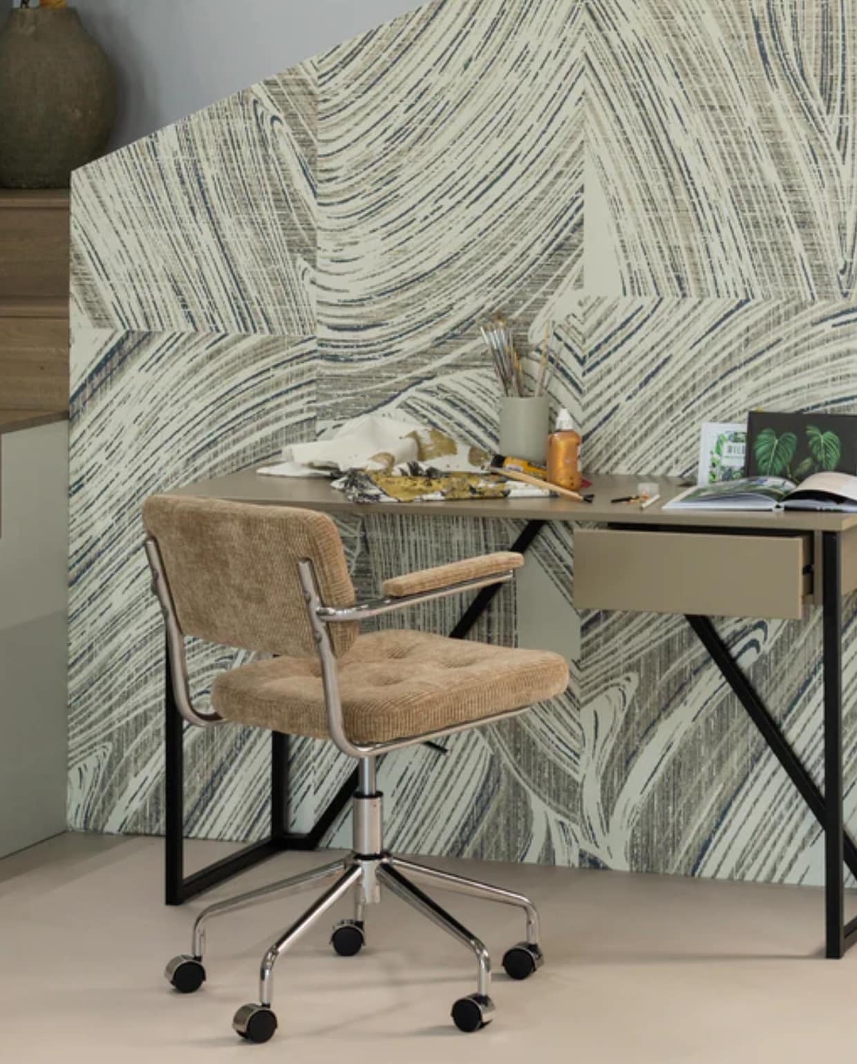 Shop op shop.vtwonen.nl: Woood bureaustoel Kova, geweven ribstof, donkerzand, 54x60x87 cm (bxdxh) € 199,-. Overige productinformatie onbekend.  Woood
