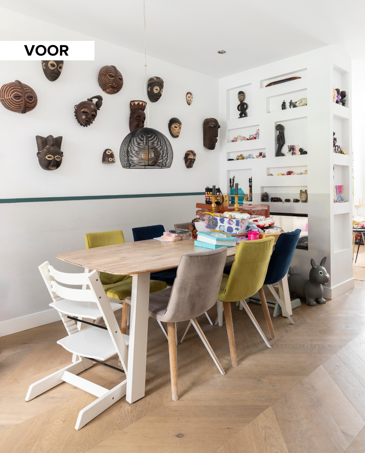 Weer verliefd op je huis aflevering 1 seizoen 23 2025, stylist Frans in Eindhoven, eetkamer voor de make-over Weer verliefd op je huis aflevering 1 seizoen 23 2025 | styling Frans Uyterlinde | fotografie Sonja Velda
