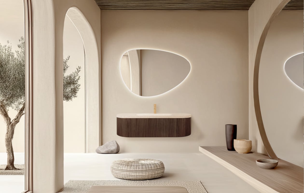 Badkamermeubel uit de collectie No limit Oval van Detremmerie.