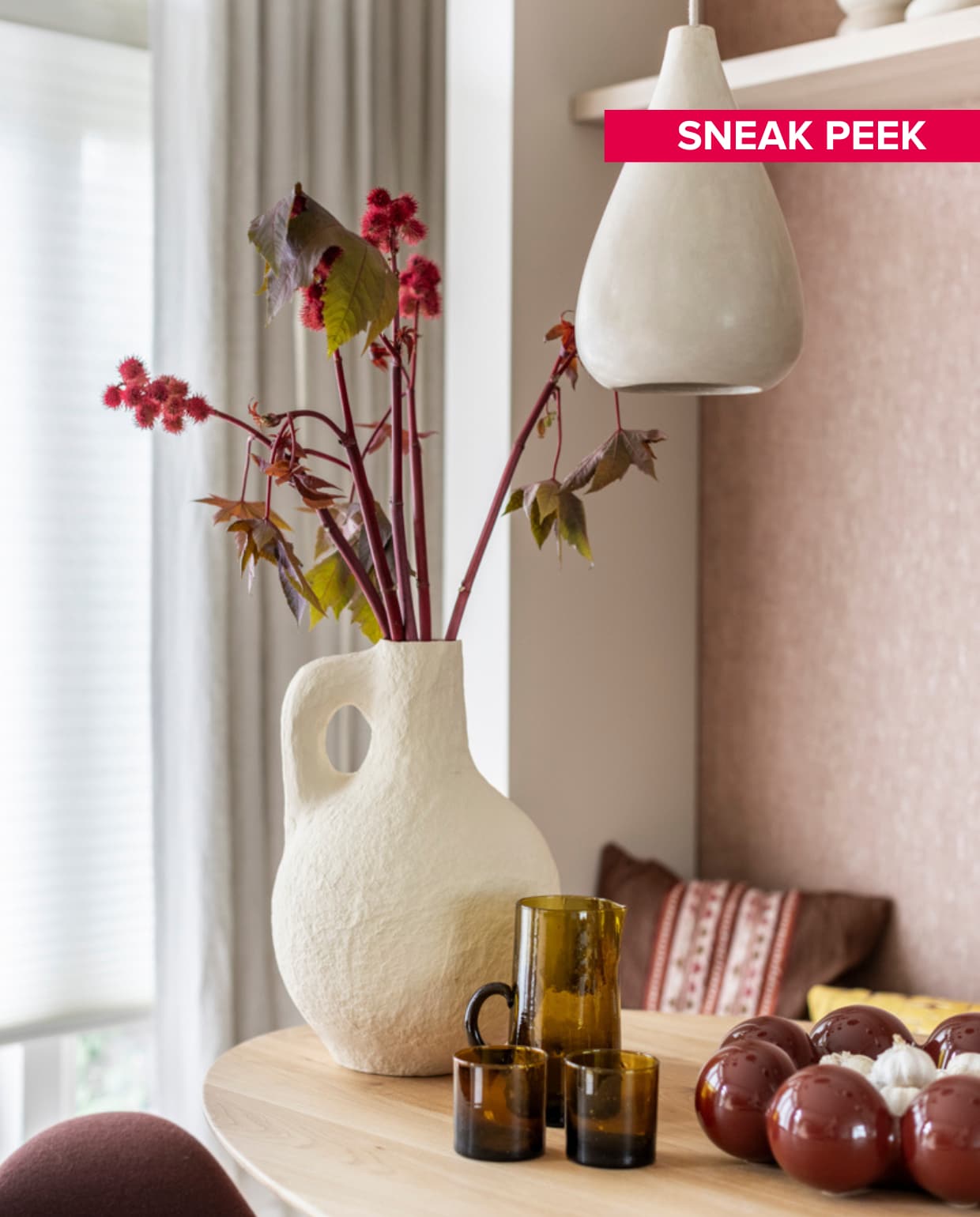 Weer verliefd op je huis aflevering 3 seizoen 23 2025, stylist Liza in Haarlem, de eethoek na de make-over Weer verliefd op je huis aflevering 3 seizoen 23 2025 | styling Liza Wassenaar | fotografie Margriet Hoekstra
