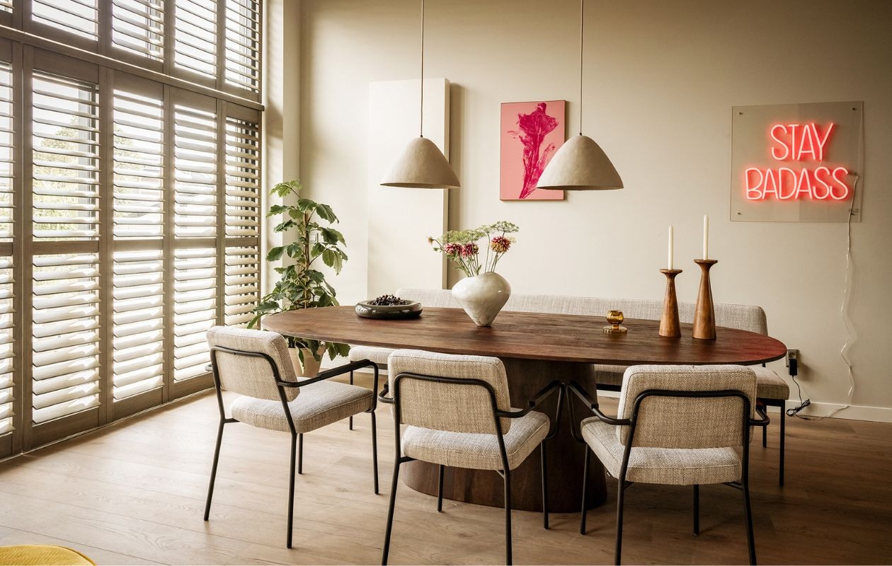 Weer verliefd op je huis aflevering 2 seizoen 23 2025, stylist Fietje in Schiedam, eethoek Weer verliefd op je huis aflevering 2 seizoen 23 2025 | styling Fietje Bruijn | fotografie Sonja Velda