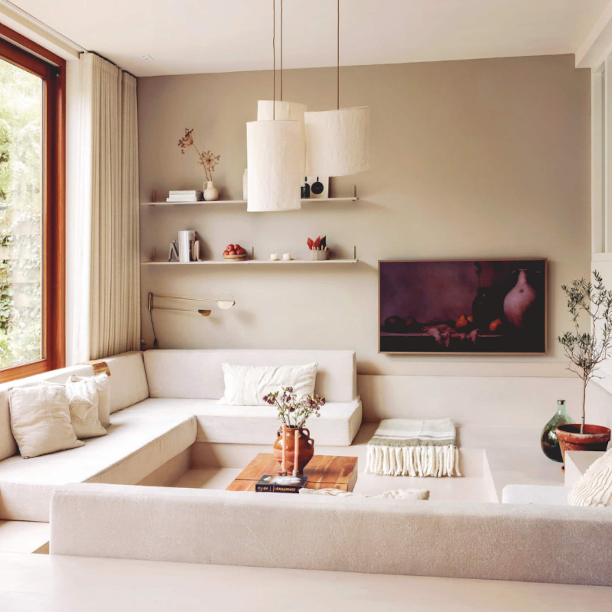 woonidee zitkuil woonkamer moderne twist
