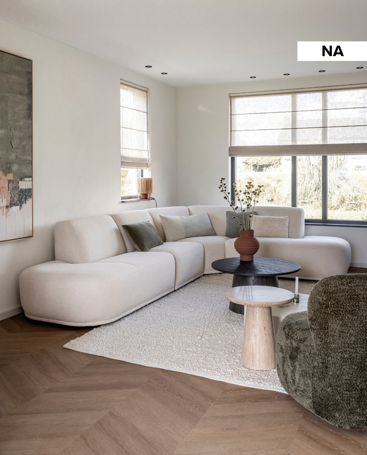 Weer verliefd op je huis aflevering 4 seizoen 23 2025, stylist Marlies in Oudewater, woonkamer na de make-over vtwonen Weer verliefd op je huis aflevering 4 seizoen 23 2025 | styling Marlies Does | fotografie Margriet Hoekstra