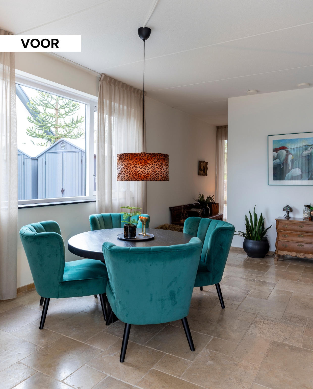 Weer verliefd op je huis aflevering 5 seizoen 23 2025, stylist Frans in Amersfoort, eetkamer voor de make-over Weer verliefd op je huis aflevering 5 seizoen 23 2025 | styling Frans Uyterlinde | fotografie Margriet Hoekstra