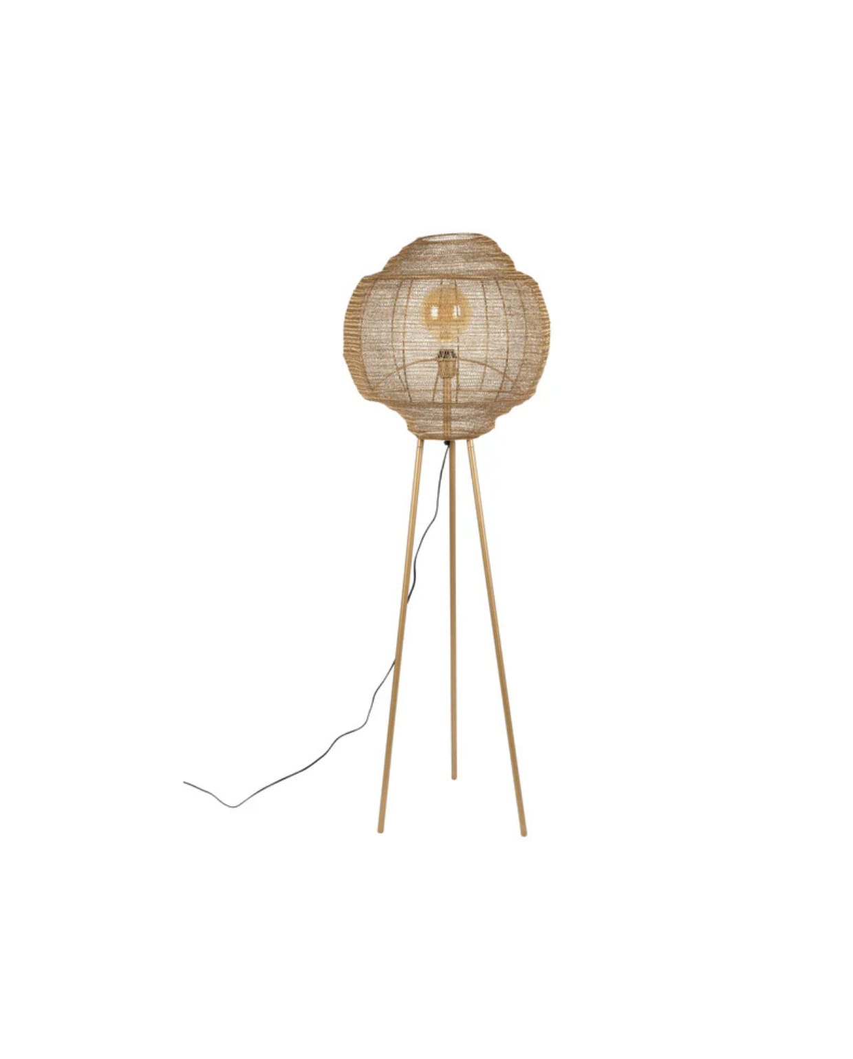 Shop op shop.vtwonen.nl: Dutchbone vloerlamp Meezan, metaal, goud, 142 cm € 199,-. Dutchbone