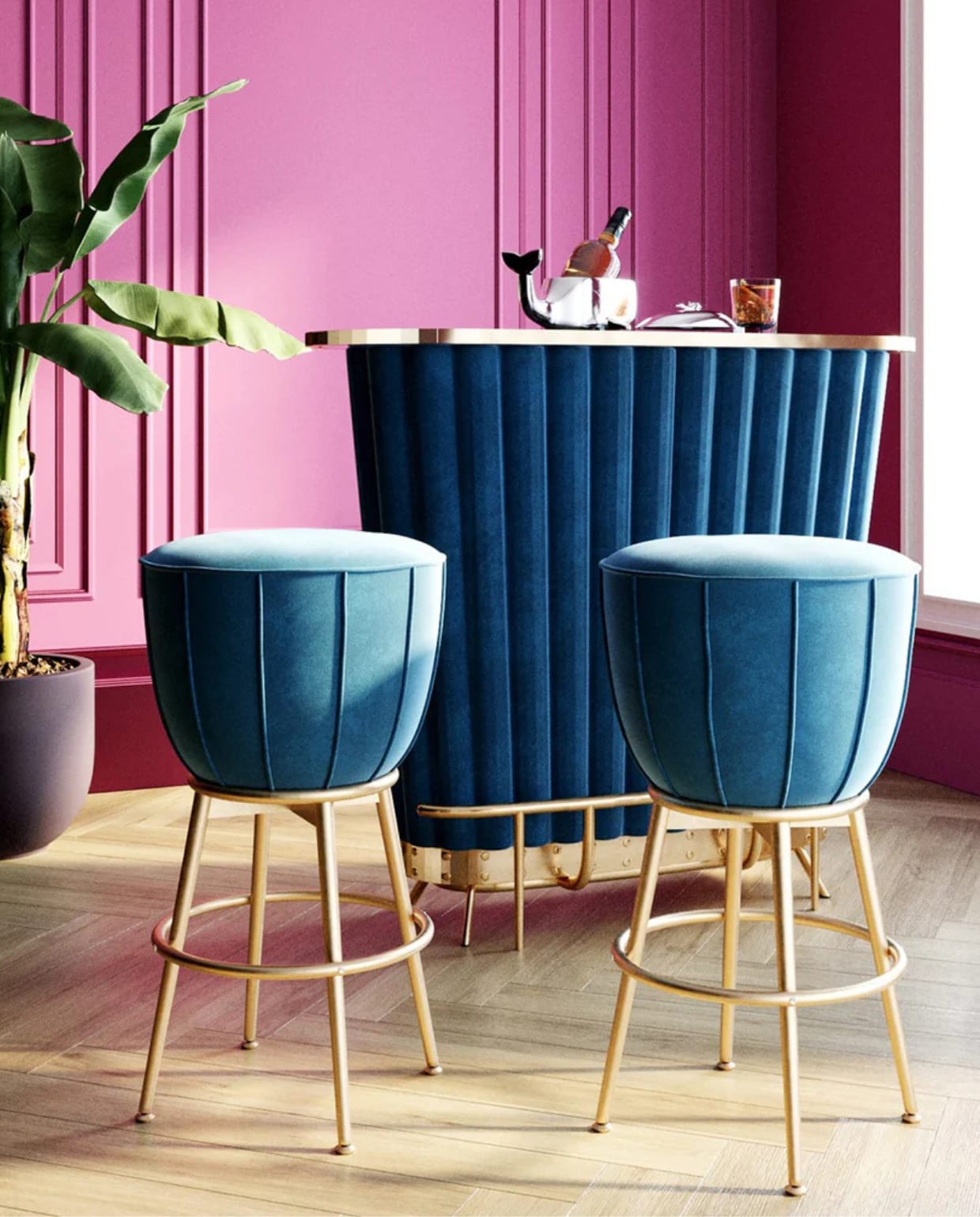 Shop op shop.vtwonen.nl: Kare Design bar After Work, velvet, blauw € 1369,-. Kare Design
