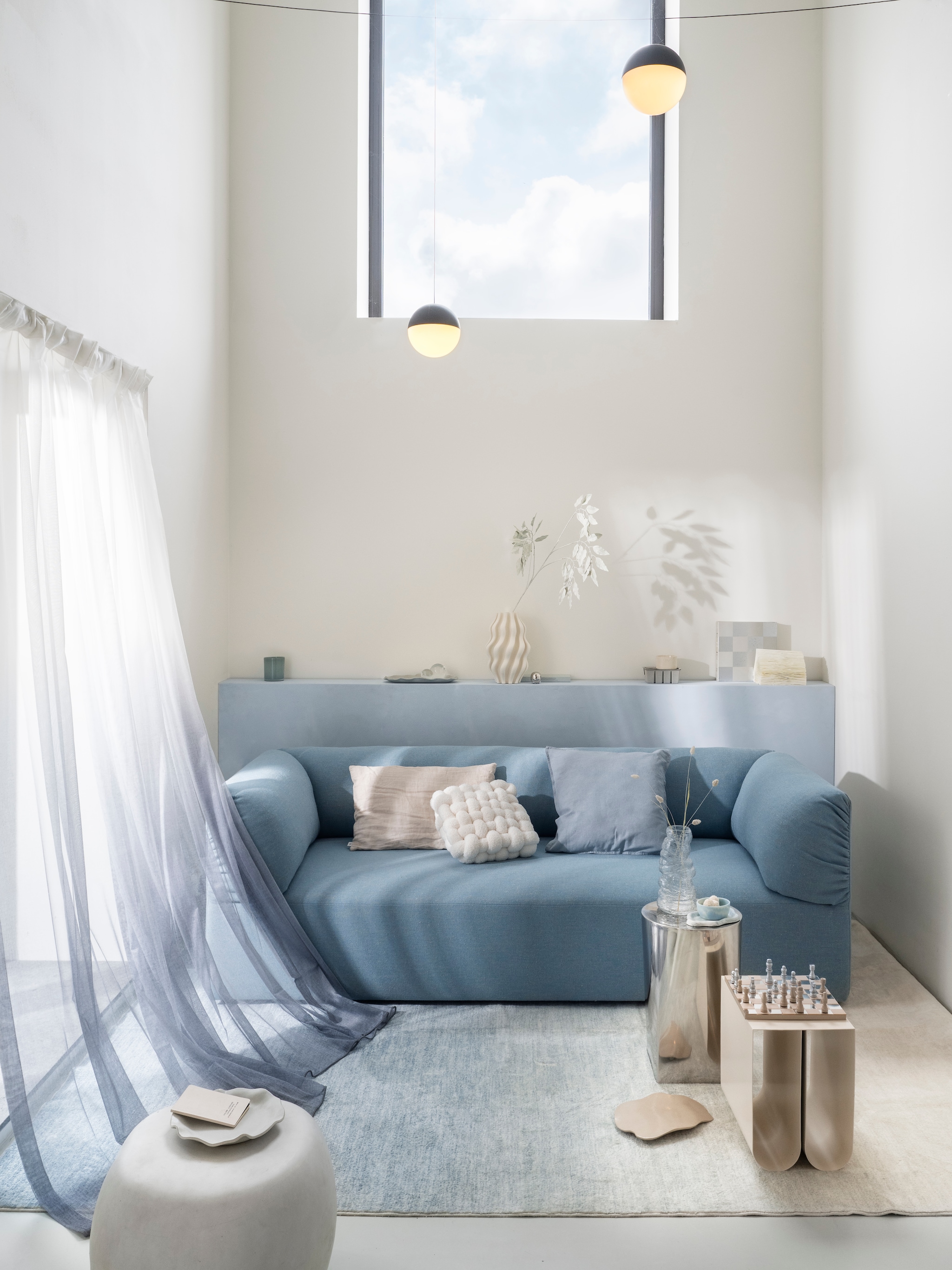moodboard blauwtinten lucht licht interieur