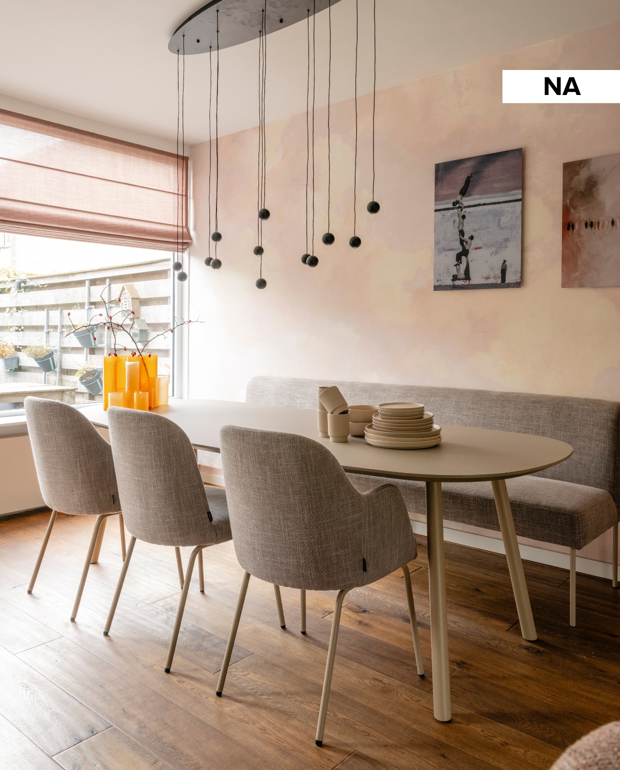 Weer verliefd op je huis aflevering 6 seizoen 23 2025, stylist Fietje in Hoofddorp, eethoek na de make-over vtwonen Weer verliefd op je huis aflevering 6 seizoen 23 2025 | styling Fietje Bruijn | fotografie Sonja Velda