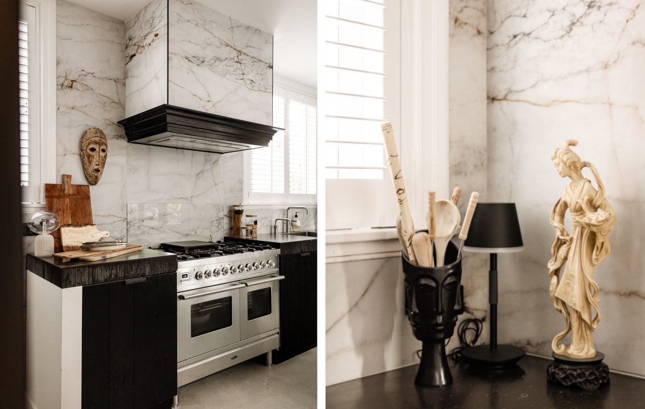 Een chic resultaat met de Luce Dorata-wandpanelen van Benacci.