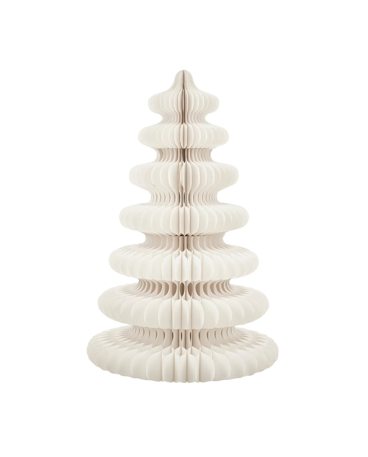 Decoratie Kerstboom - H152 x Ø104 cm - Papier - FSC 100% - Wit Mica Decorations