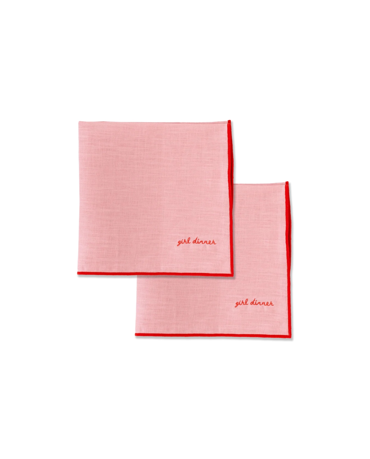 servetten "girl dinner" - 100% linnen - roze Kulu Club