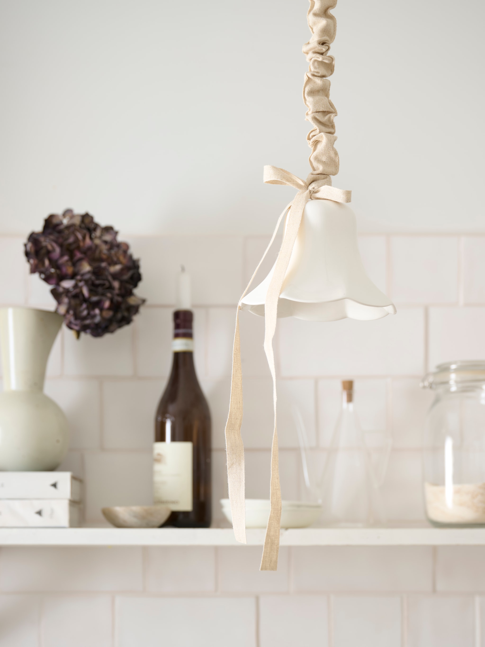 diy hanglamp met lint