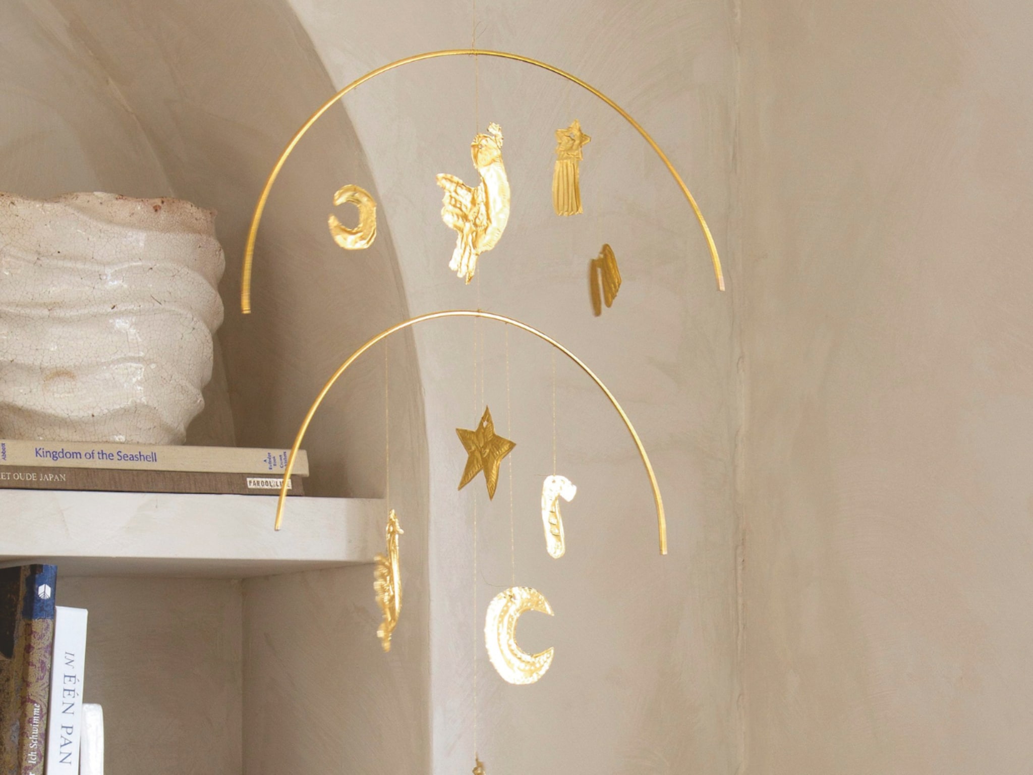 diy fonkelende kerst mobiel