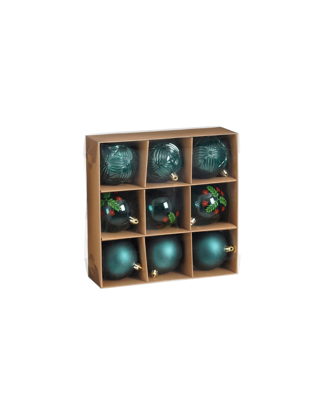 Kerstballen Set - 9 Stuks - Ø8 cm - Onbreekbaar - Groen Mica Decorations