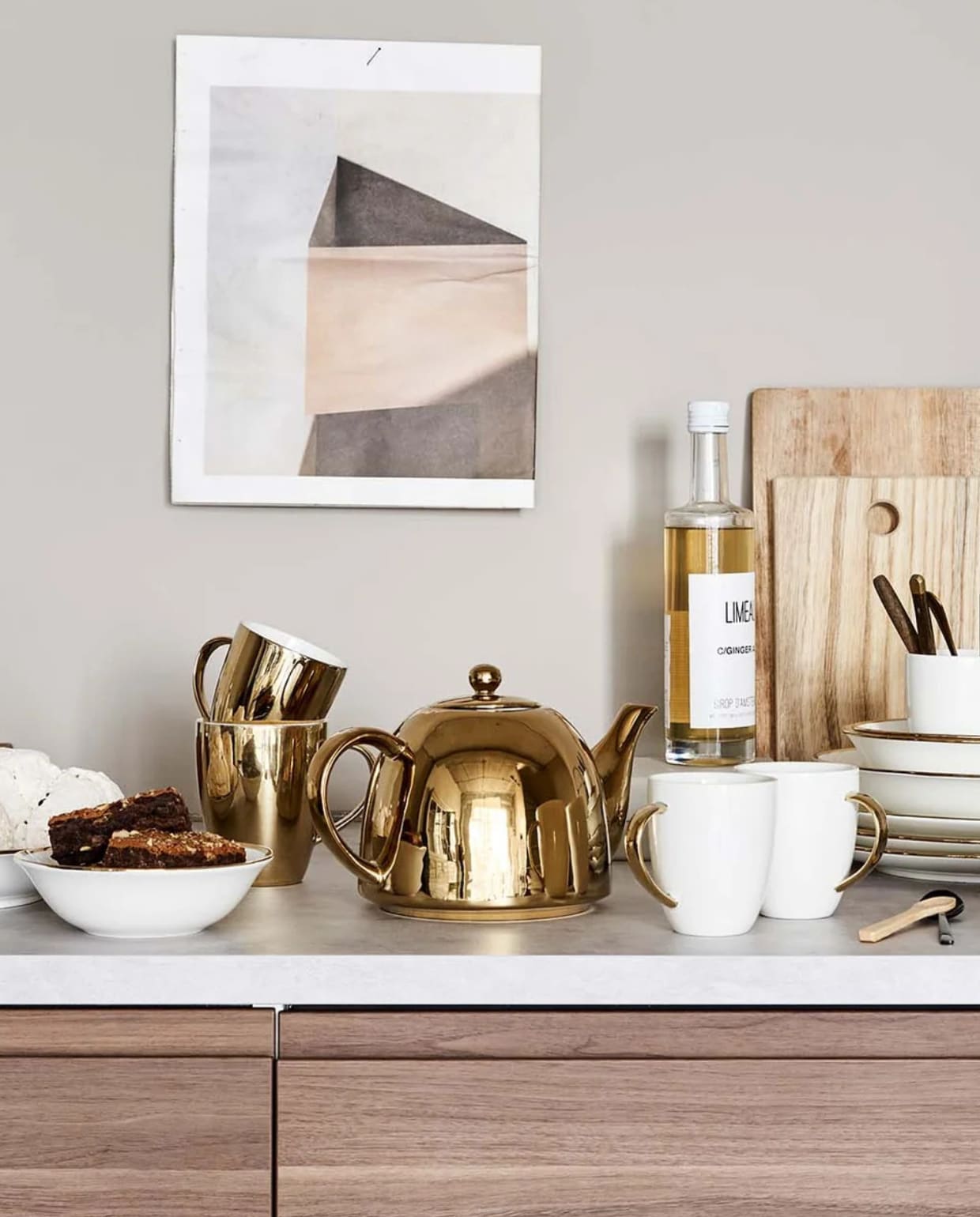 Theepot - Goud - Porselein - 1.8 Liter vtwonen