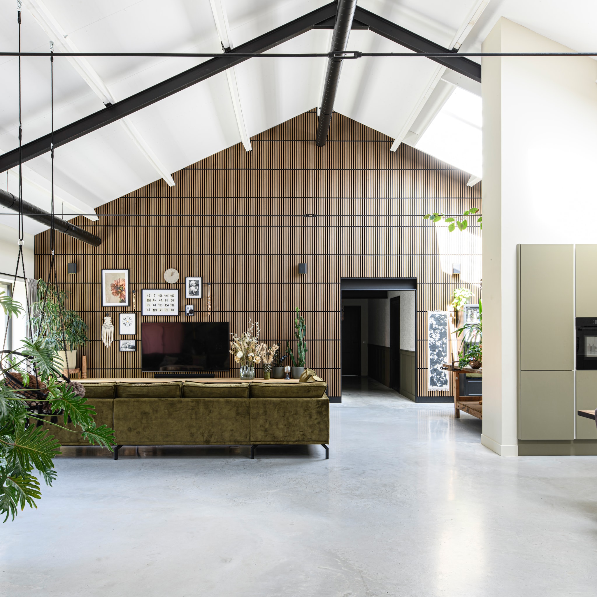 woonidee grote ruimte sfeervol en knus