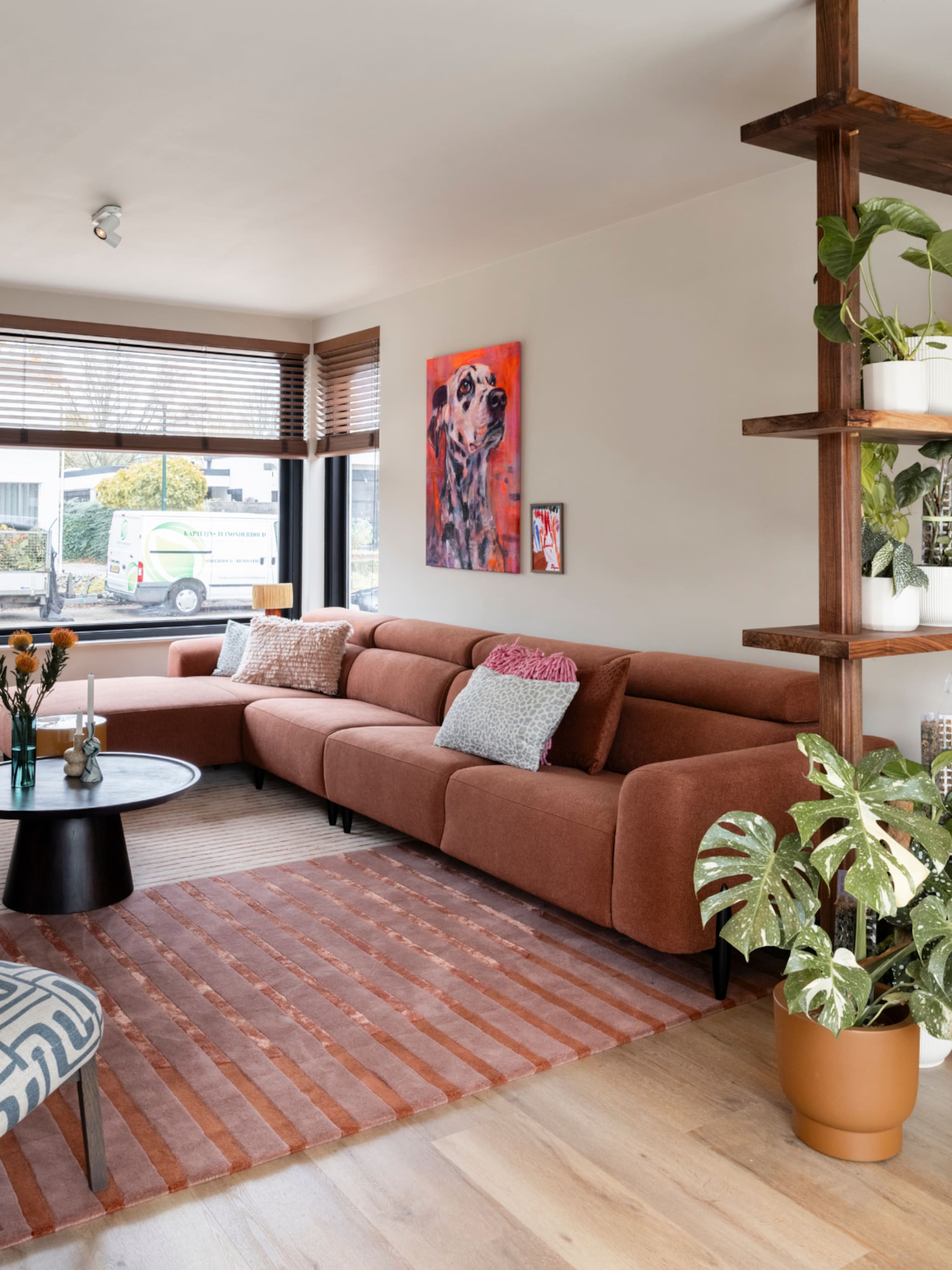 kleuren combineren in de woonkamer