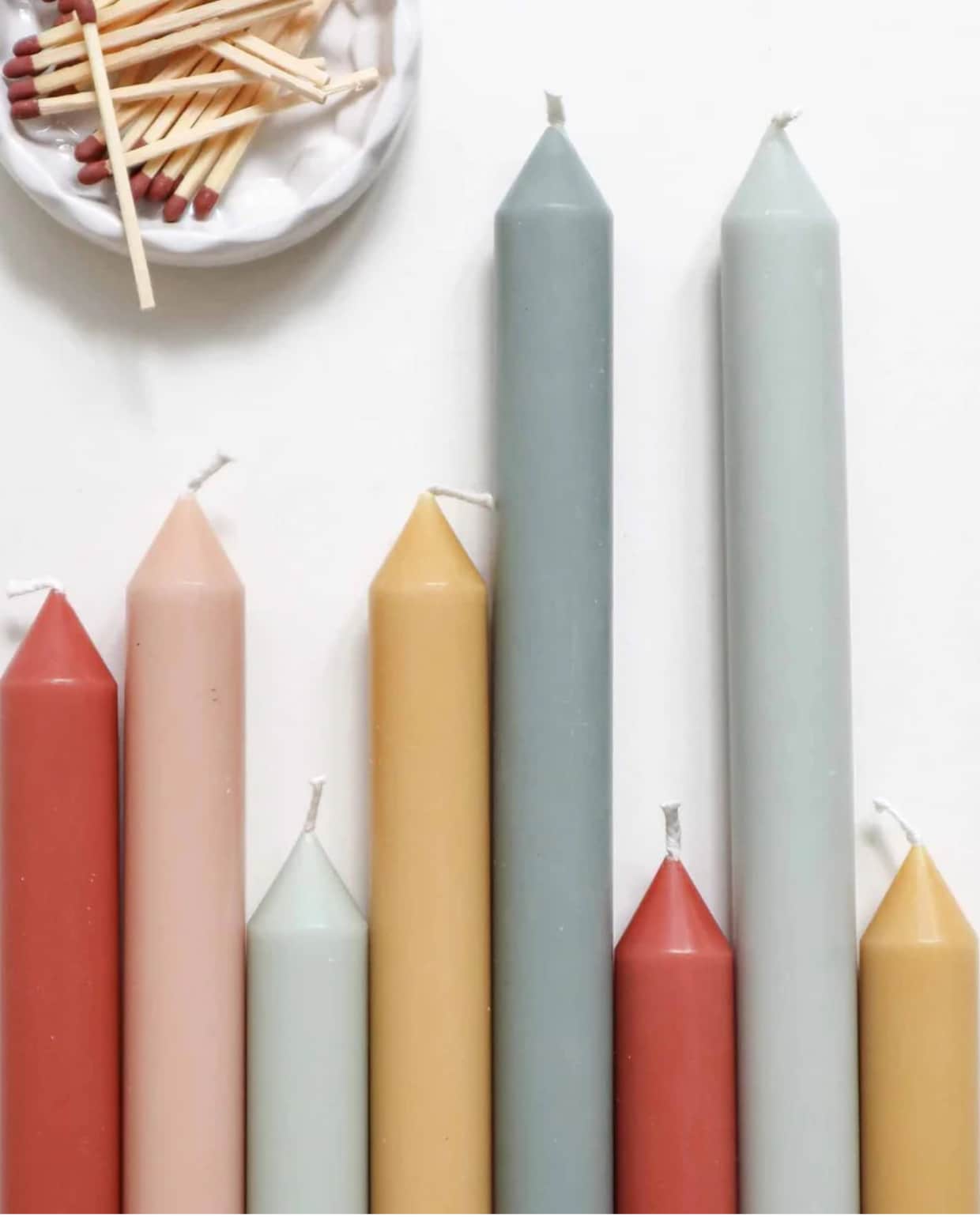 Dinerkaarsen 17 cm terra rood - set van 6 Return to sender