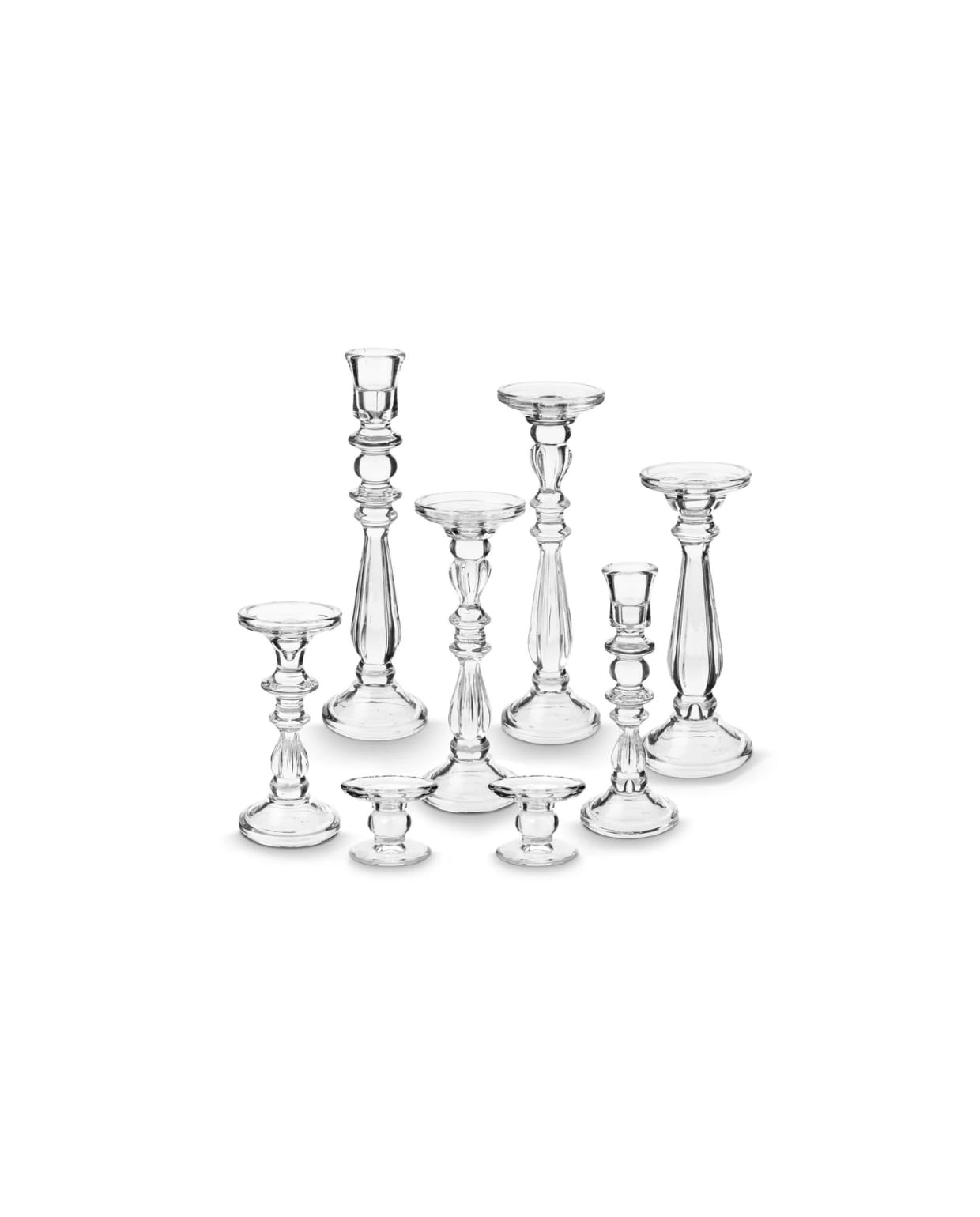 Kandelaar Set van 7 - Glas - Transparant vtwonen