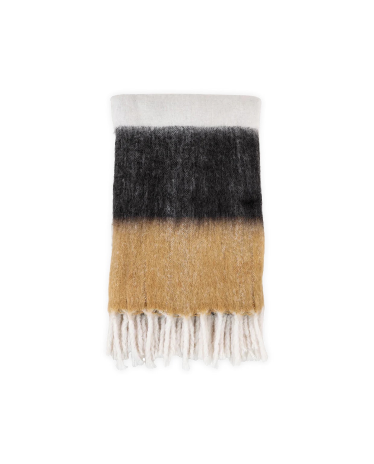 Sinta plaid wit/zwart/bruin - 170 x 130 cm Artichok