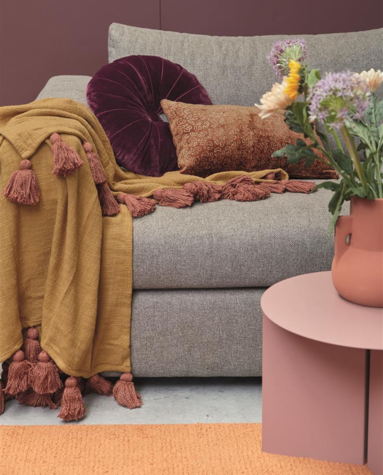 sprei Advance - 130x170 cm - oker Kaat Amsterdam