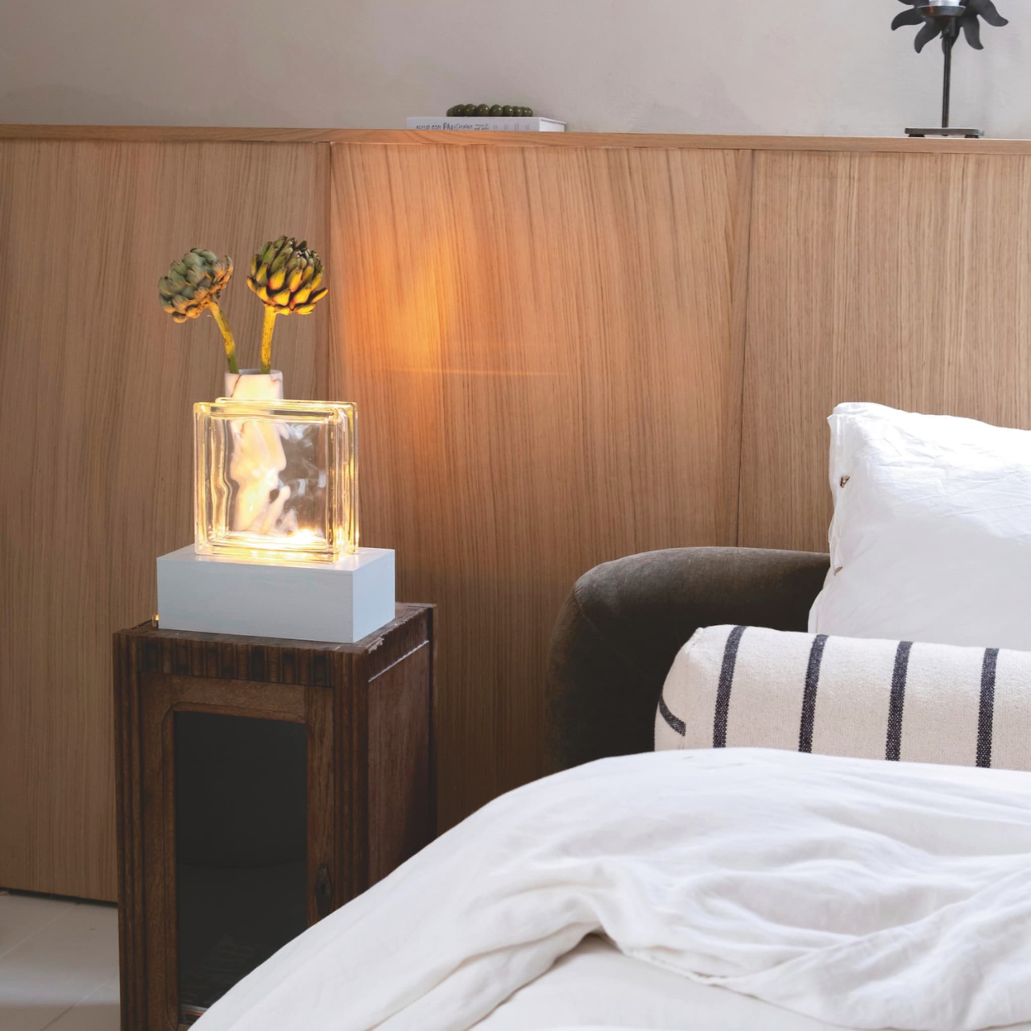 seventies glazen bloklamp maken