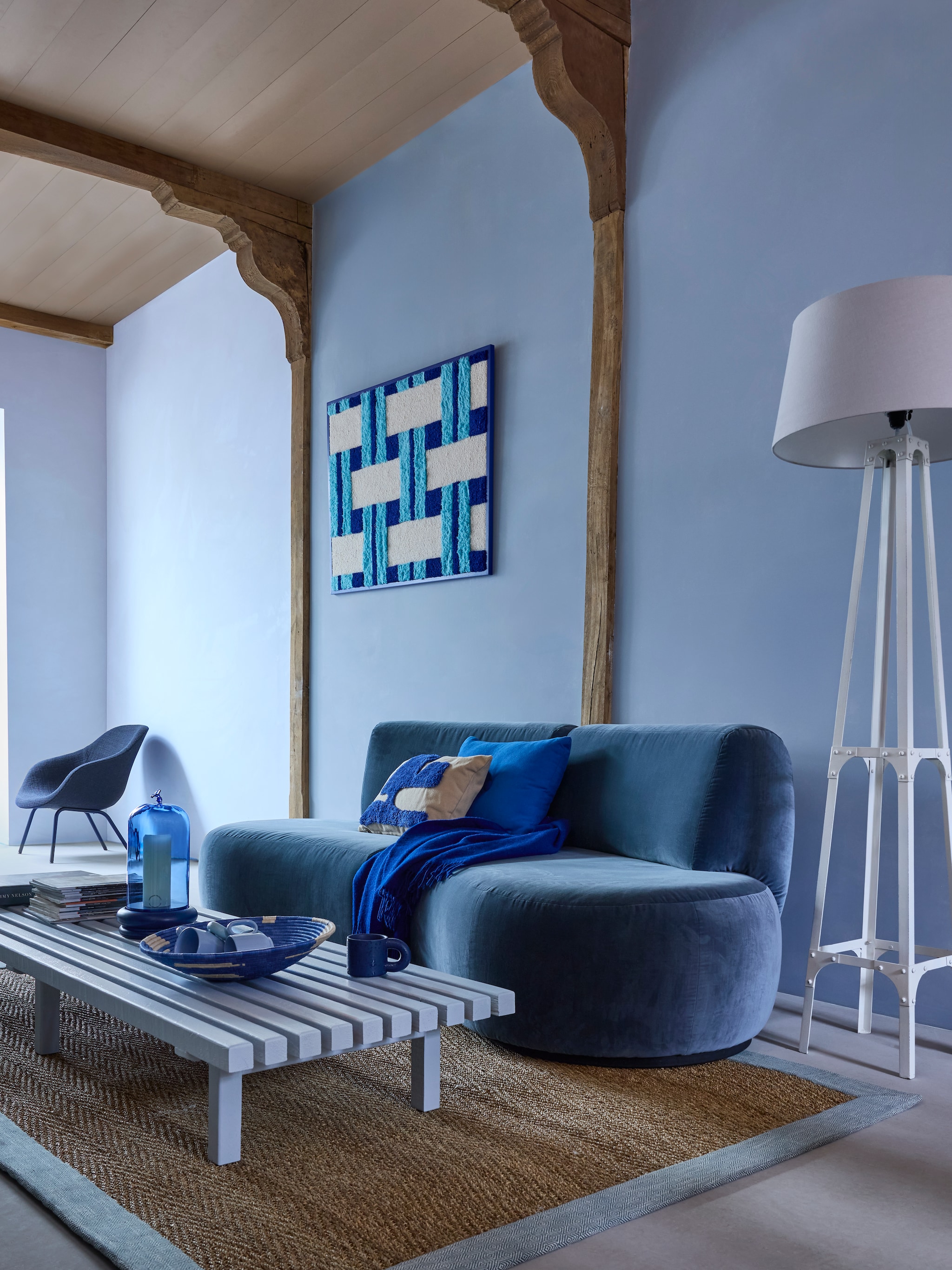 woonitems trendkleur ijsblauw interieur