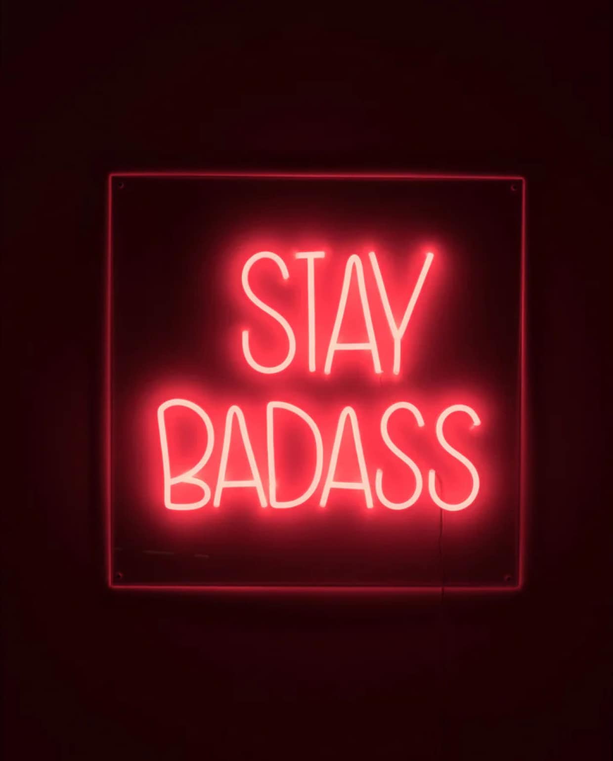 Badass wandlamp LED neon - Rood Bold Monkey