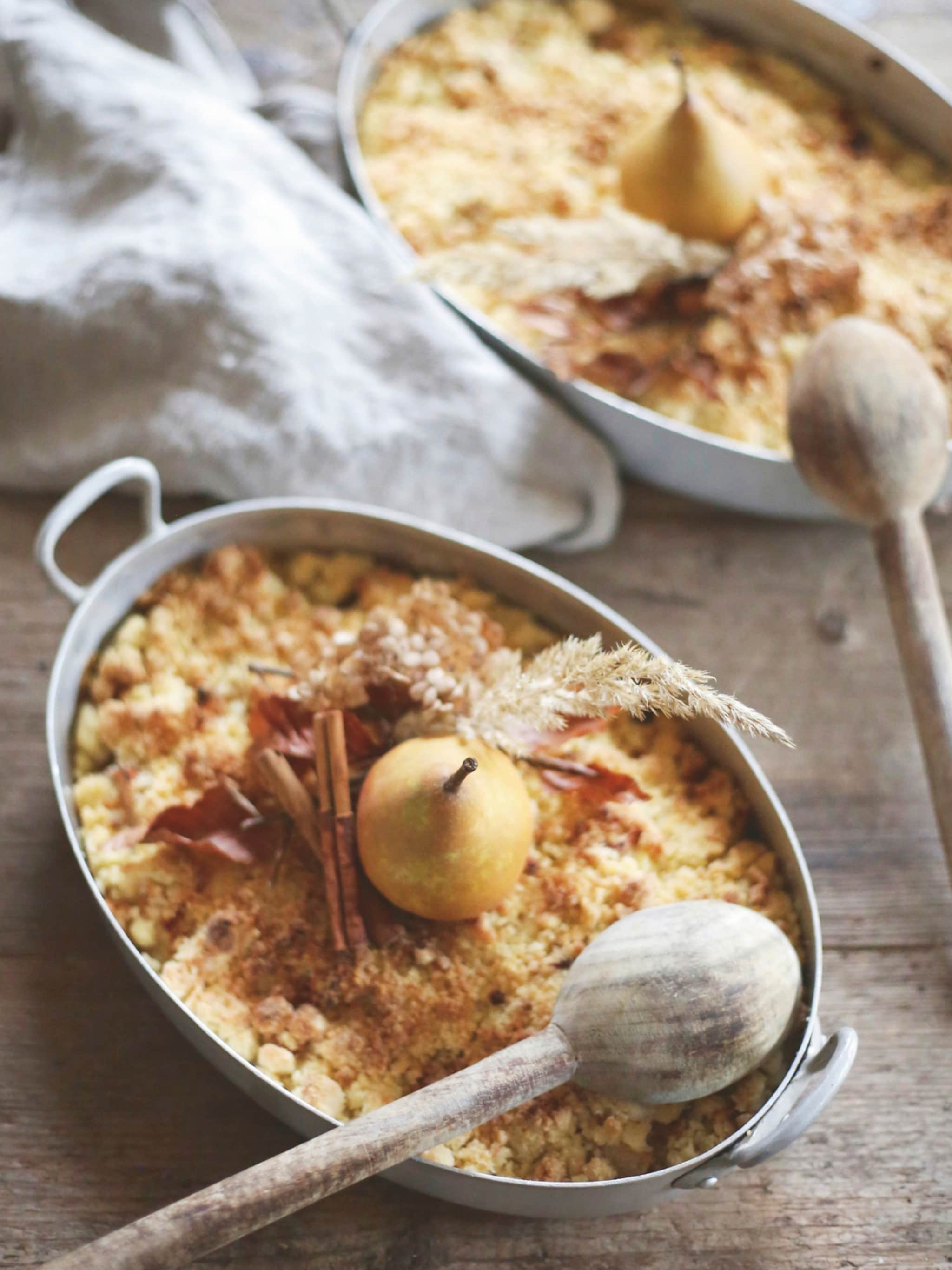 recept hartverwarmende crumble van stoofpeer