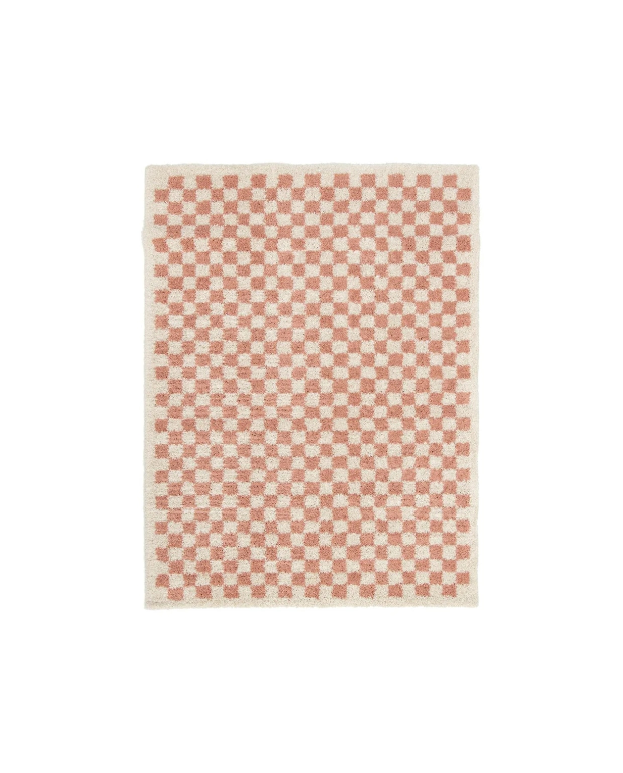 vloerkleed Checkers - shaggy - roos - 120 x 170 cm AFK Living