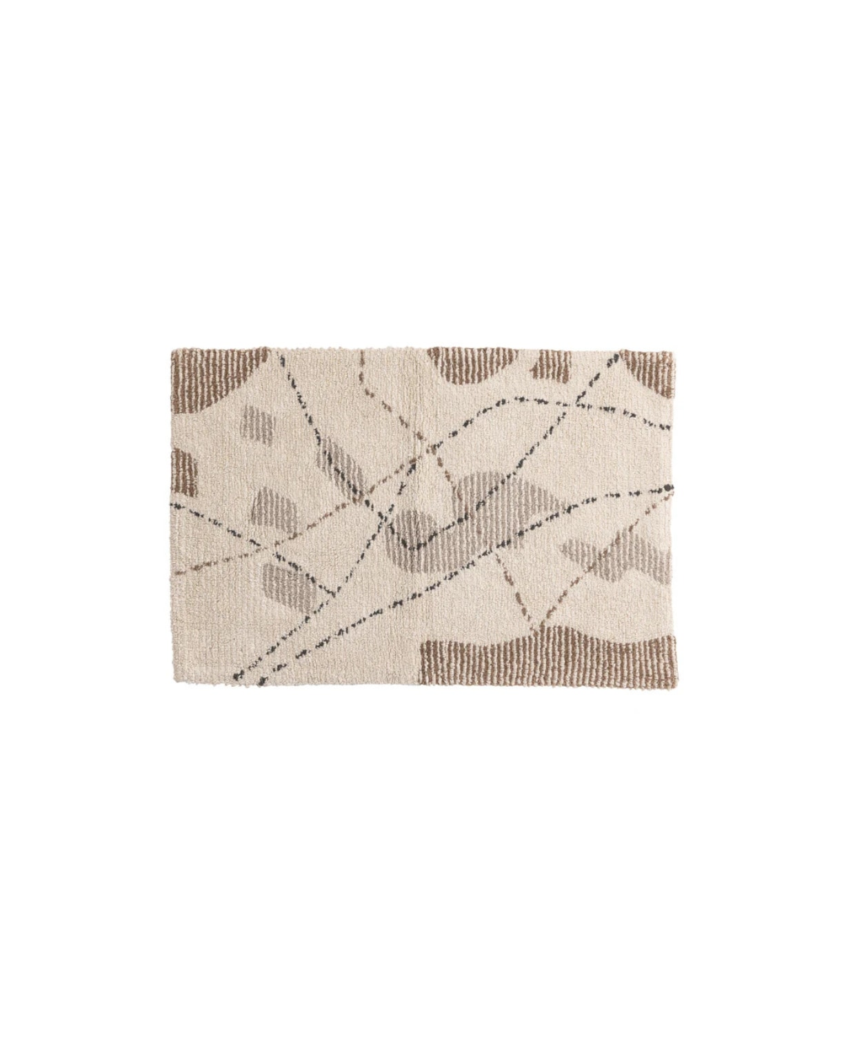 Rebellenclub Hine badmat - Bruin/grijs - 60x90cm Rebellenclub