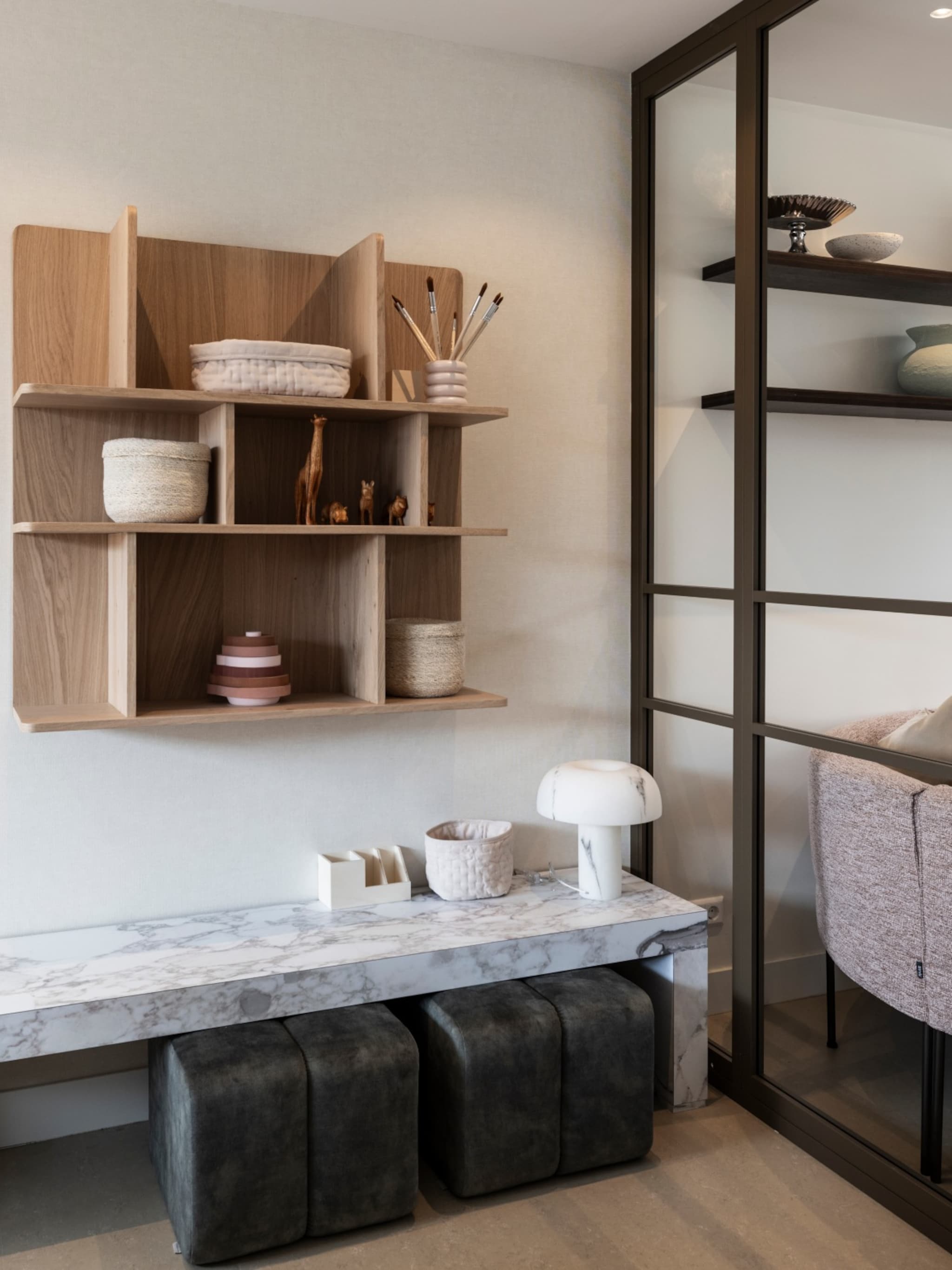 stijlvolle kinderhoek in de woonkamer