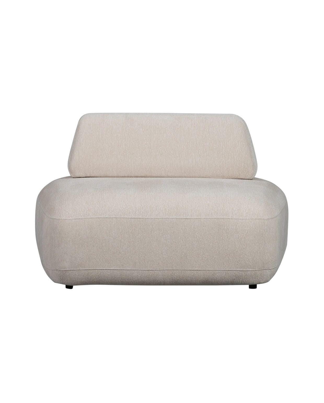 WOOOD fauteuil met verplaatsbare rugleuning Sterck - Polyester - Zand - 118x102x41 Woood