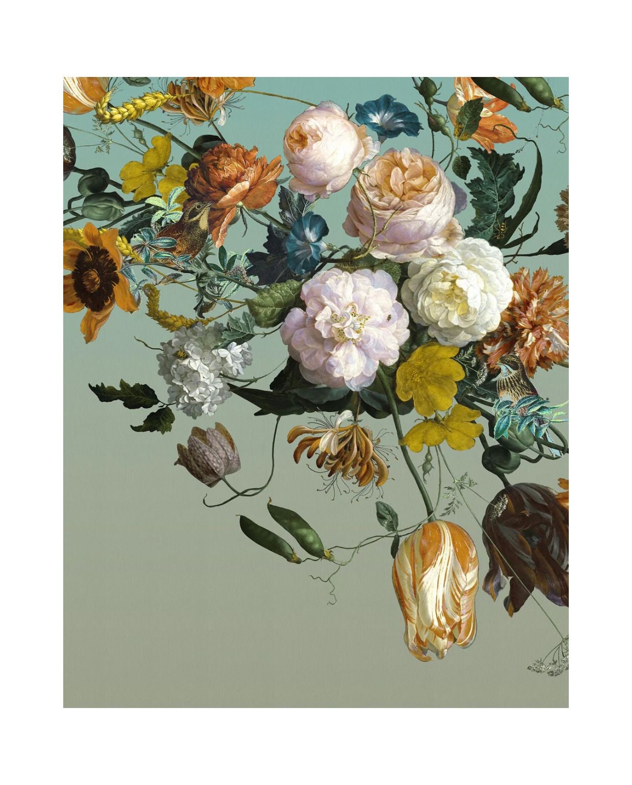 Komar fotobehang vintage bloemen multicolor - 200 x 250 cm - 611176 Komar