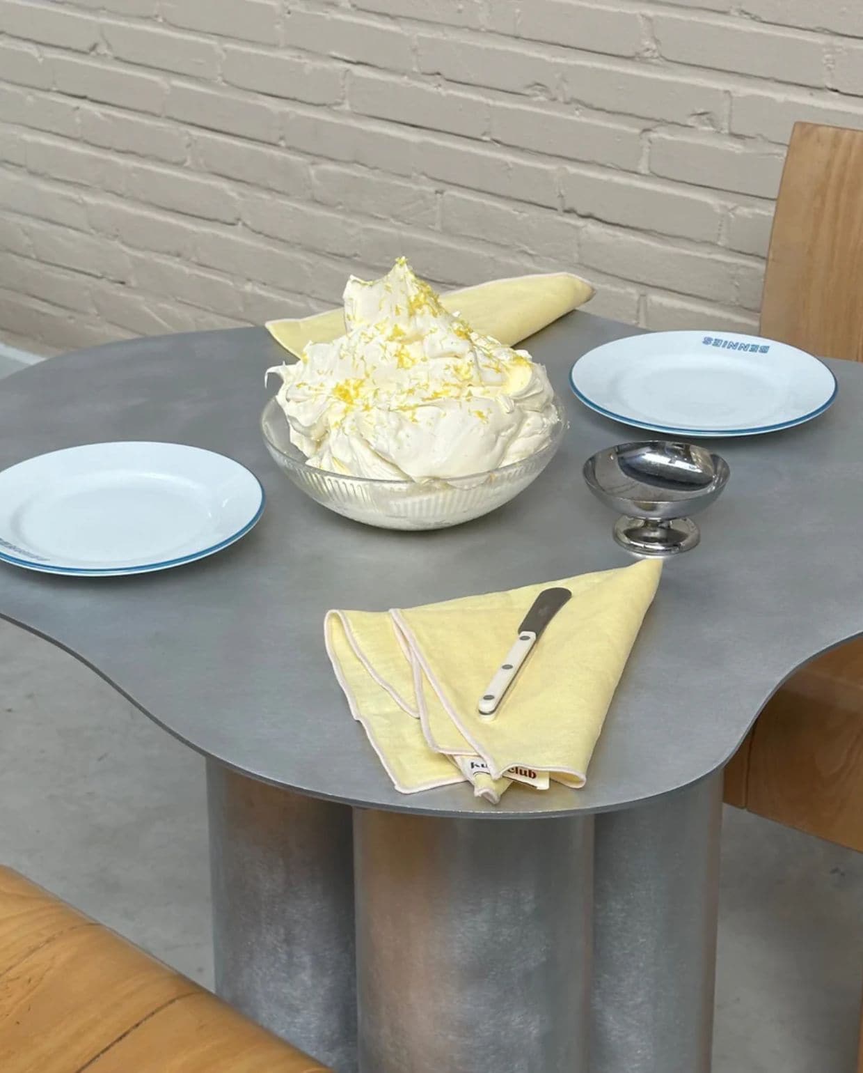 Kulu Club servetten - 100% linnen - botergeel - set van 2 Kulu Club