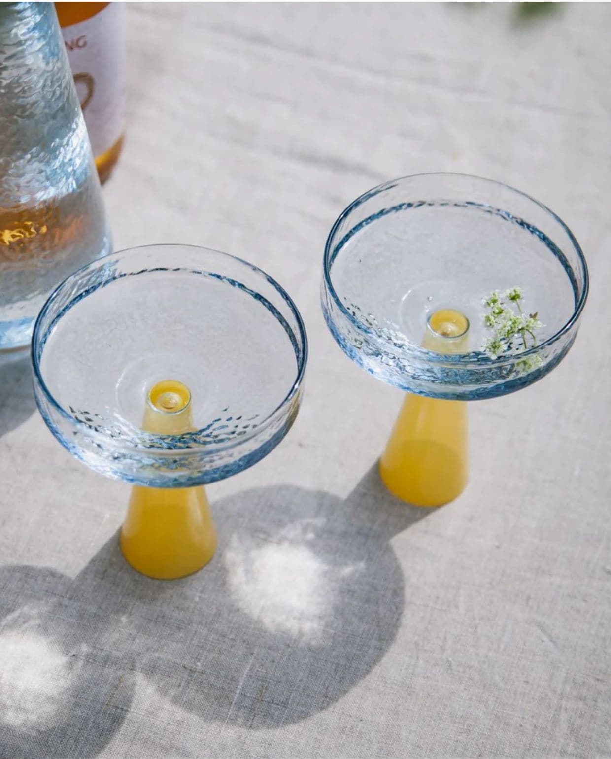 Brût Homeware coupe Claude - blauw geel topaas - set van 2 Brût Homeware