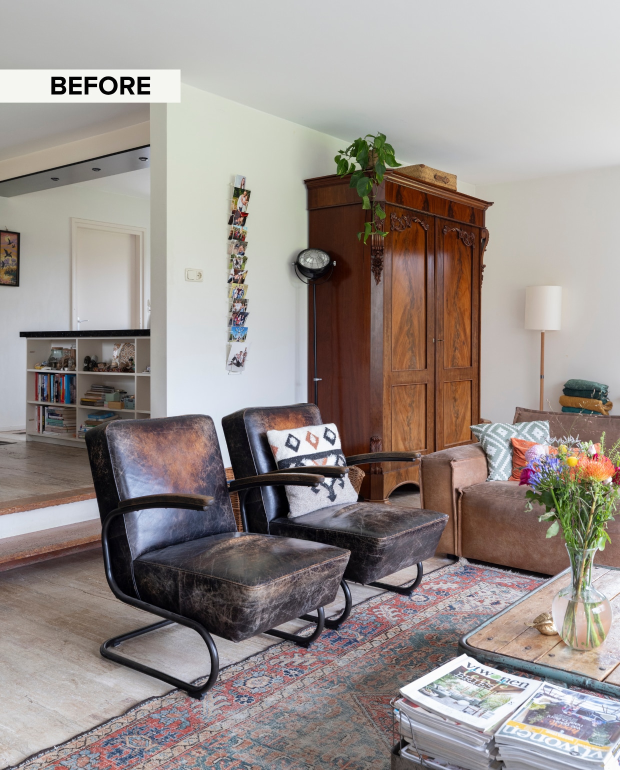 vtwonen Weer verliefd op je huis aflevering 7 seizoen 24 2026, de woonkamer voor de make-over vtwonen Weer verliefd op je huis aflevering 7 seizoen 24 | styling Liza Wassenaar | fotografie Margriet Hoekstra