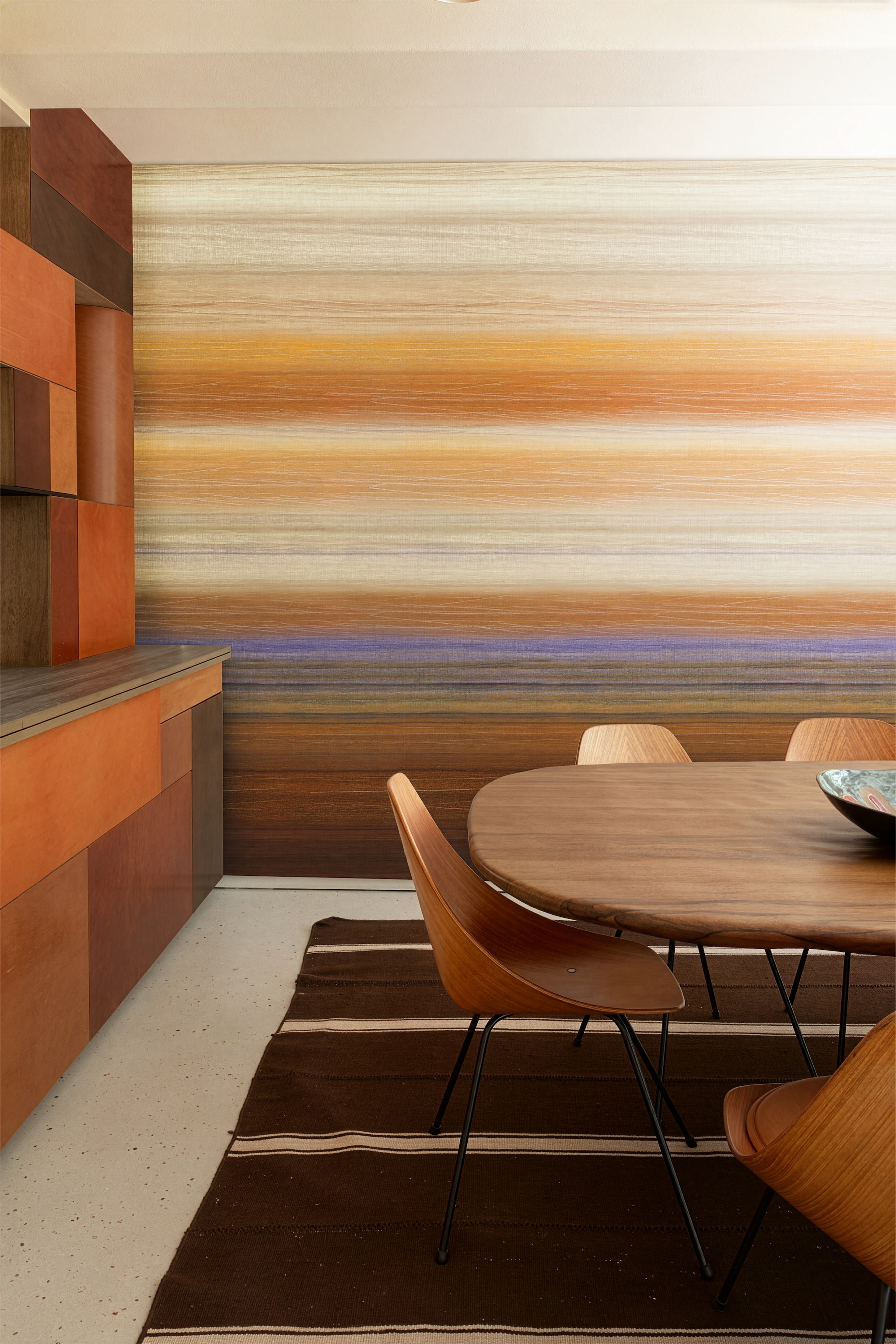 Behang Chanderi Sunset van Masureel  vtwonen Design 06-2026 | Masureel